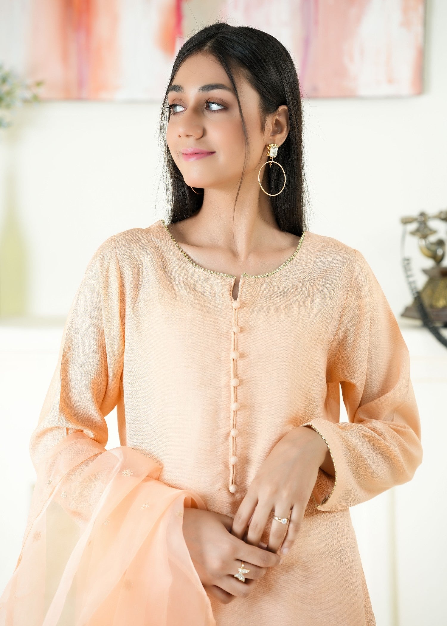 Alyssa PEACH FARSHI SHALWAR ALLF005 Women 3pcs