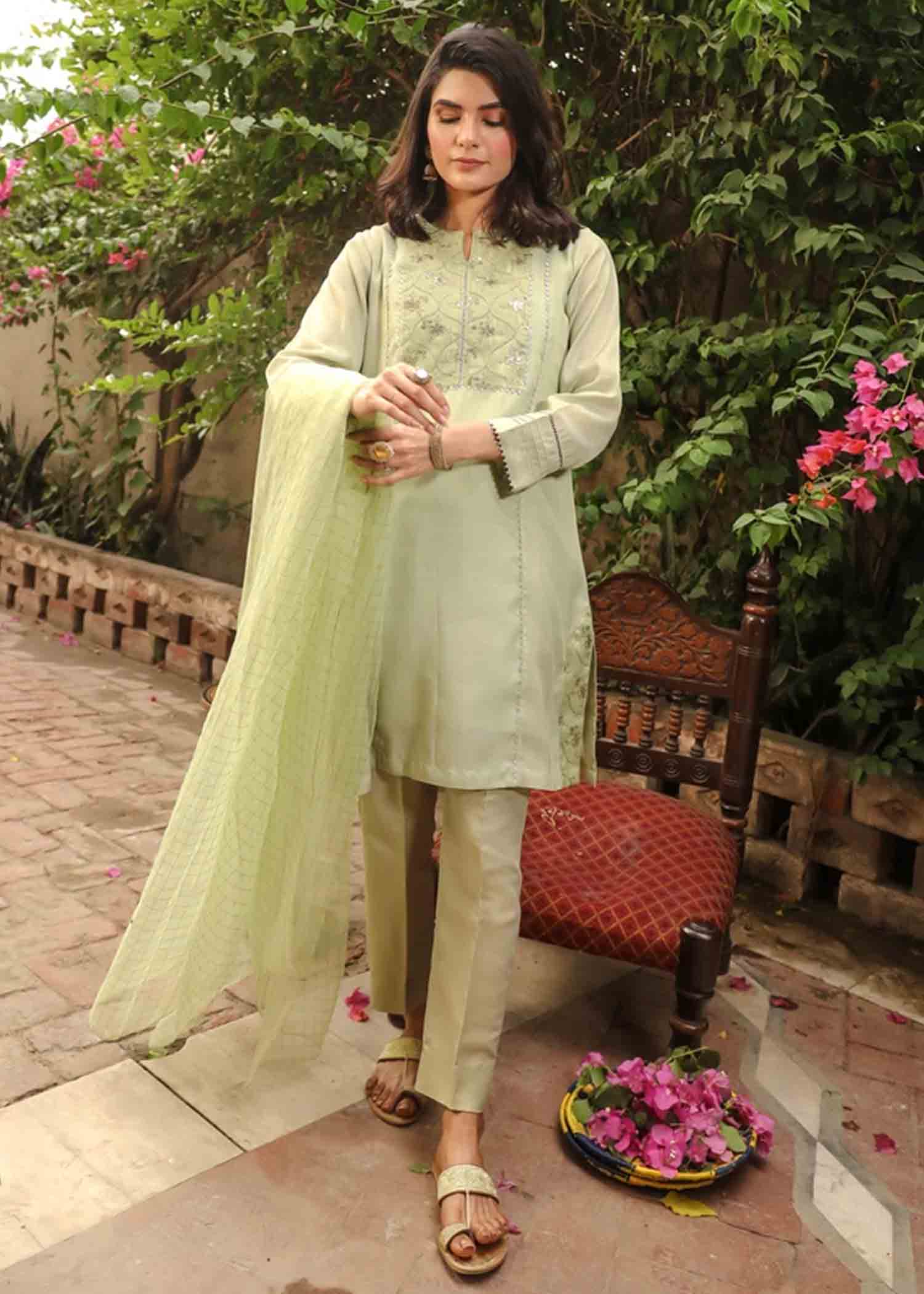 Eraj Hussain Twinkling Treasure Mint Women 3pcs