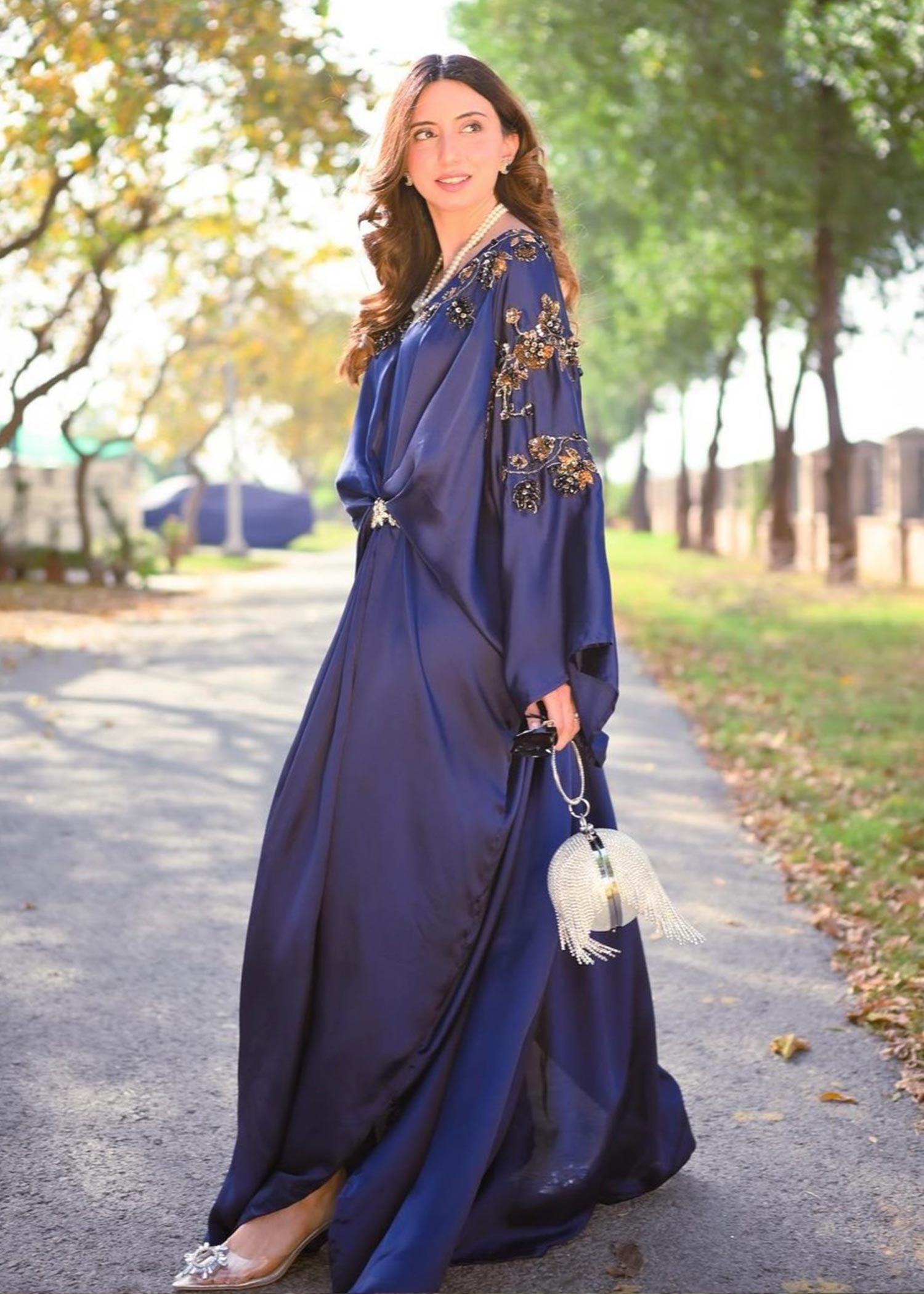 Grandeur By Saima Abaidullah GBSA Blue Kaftan Women 1pcs