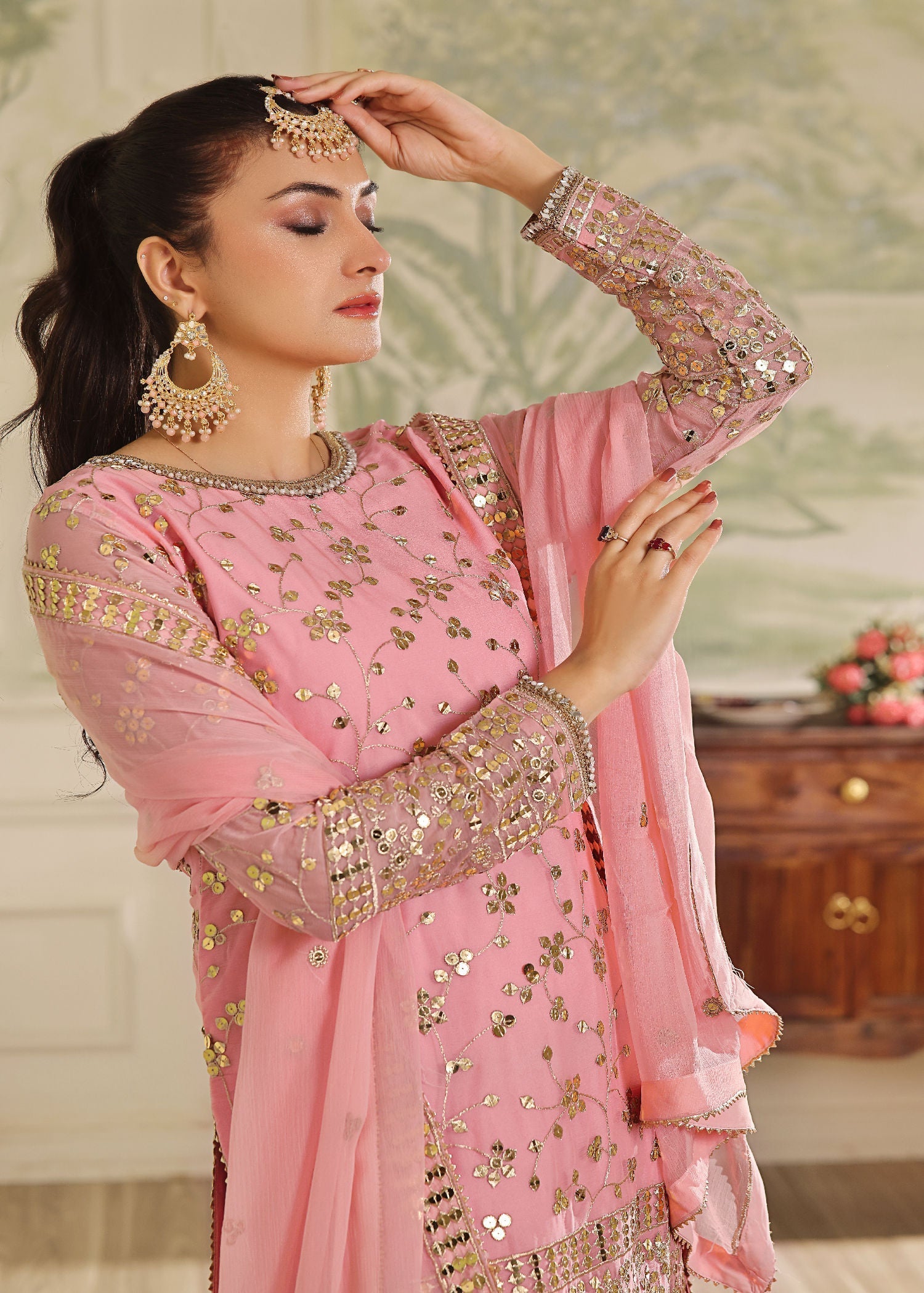 Ayesha Closet Mehndi Pink Women 3pcs