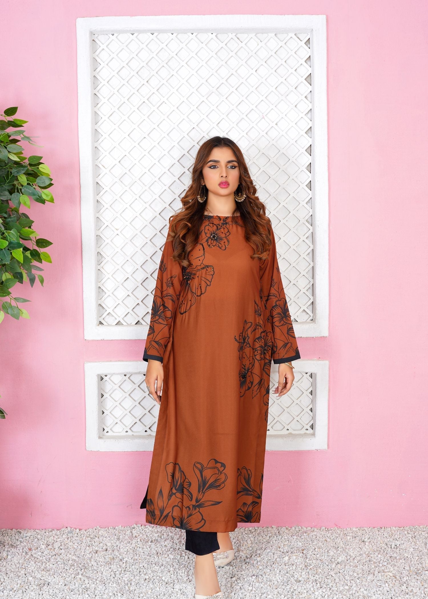 Athena Apparels Maeve: Hand Worked Long Shirt 367 Women 1pcs