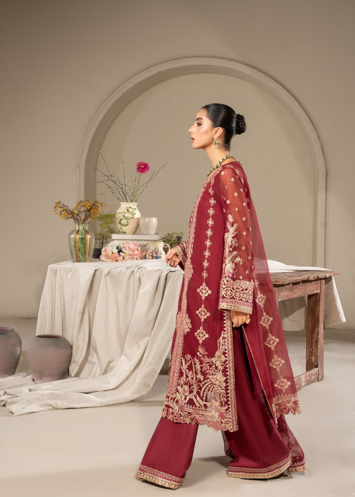 Amar Eclant Glittery Red 24 Women 3pcs