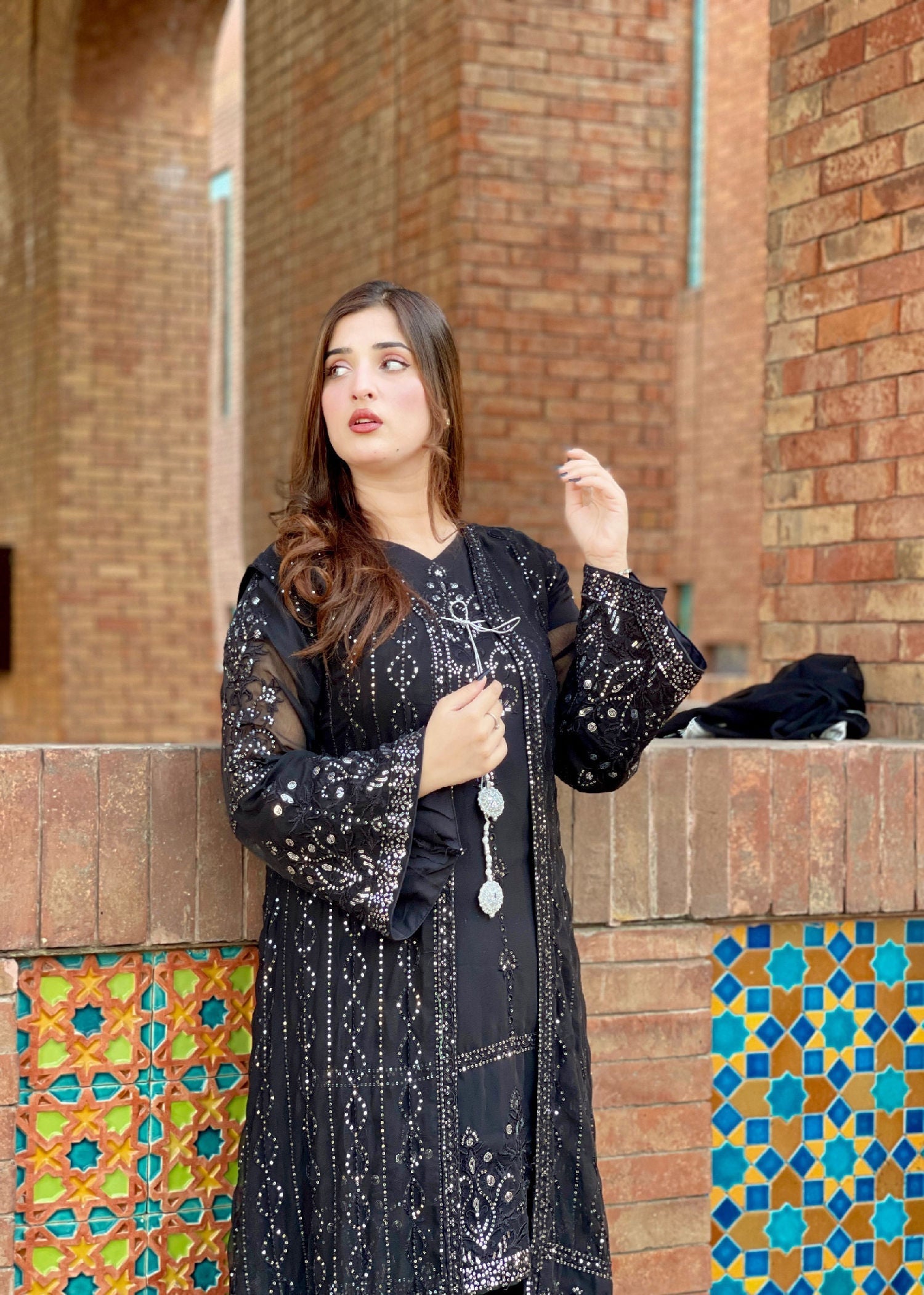 Rangoon Clothing Tajdar Midnight Black Women 4pcs