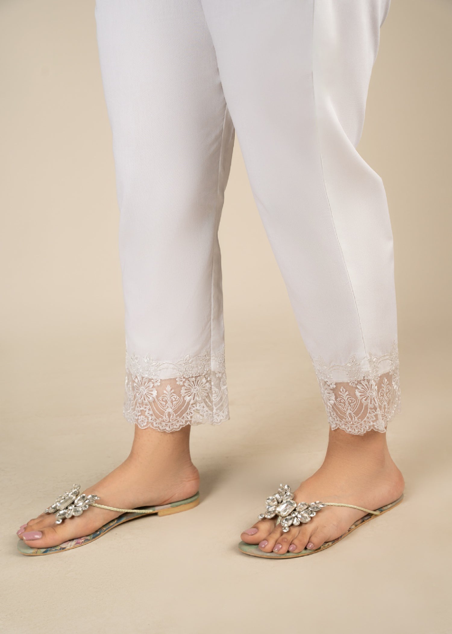 Punkh Trouser CT 57 White Women 1pcs