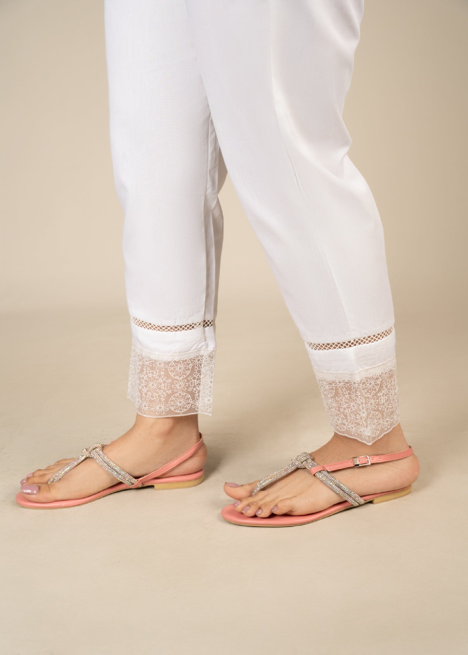 Punkh Trouser CT 61 White Women 1pcs