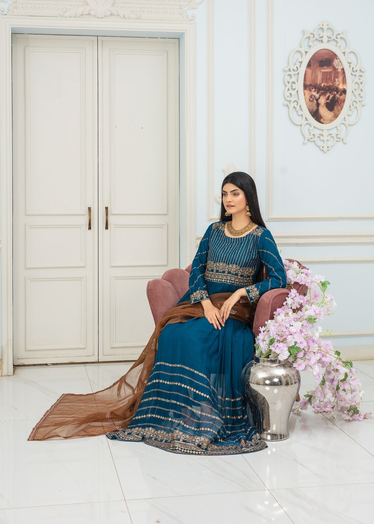 Pehnawa By Bin Akram’s MAJESTIC SEQUINS CHIFFON Women 3pcs