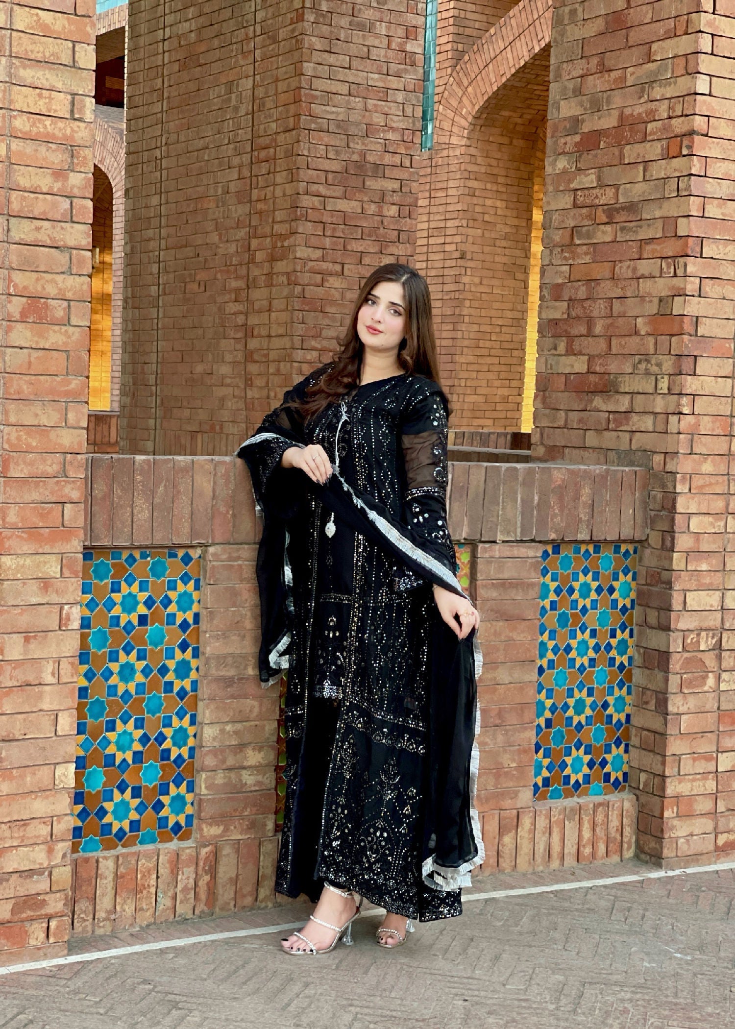 Rangoon Clothing Tajdar Midnight Black Women 4pcs