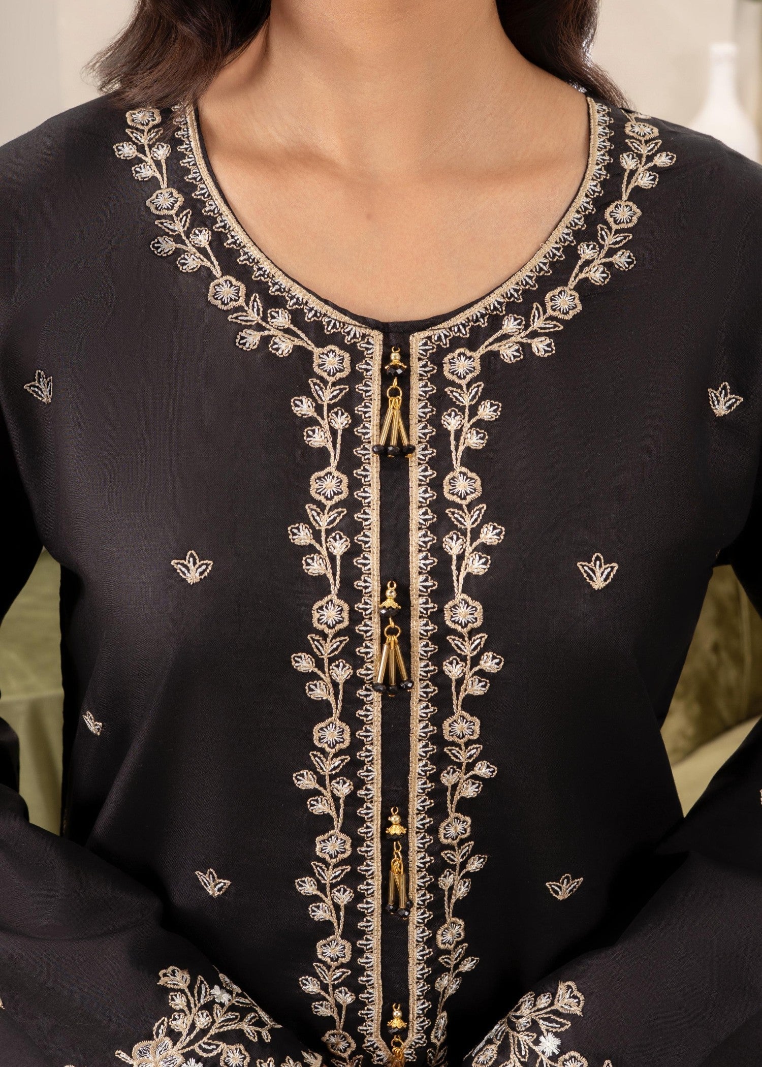 Stylish Collection BLACK PEARL Women 2pcs