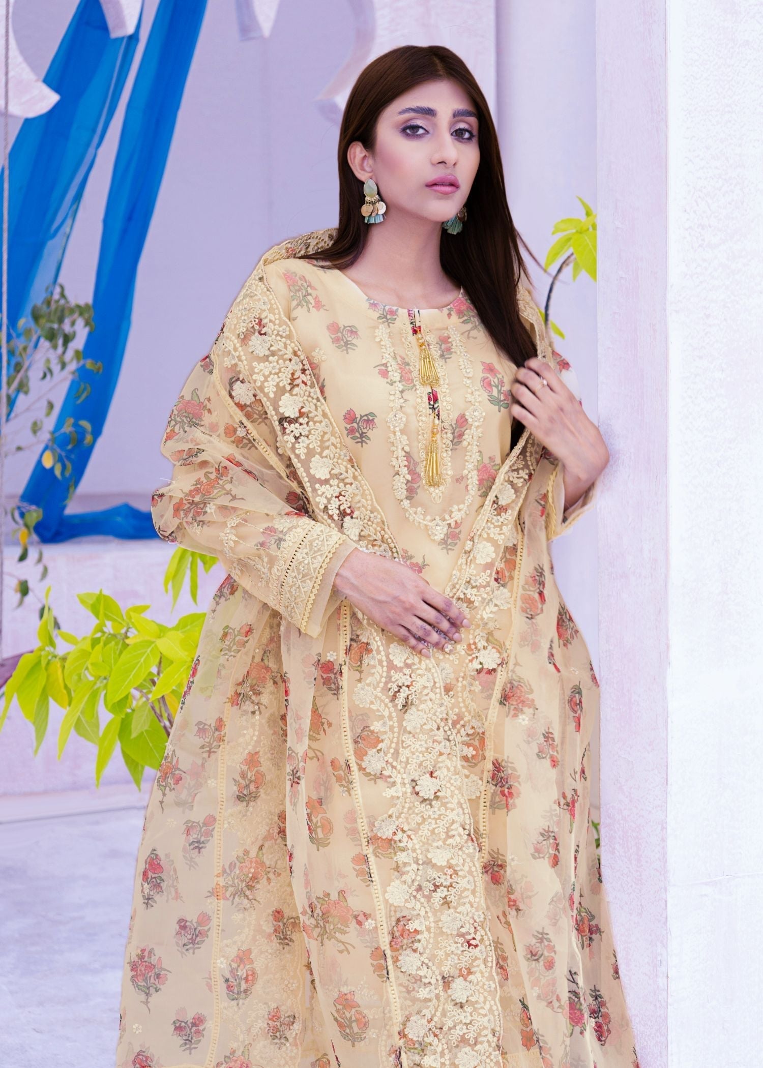 Alsiyab Floretta Beige Women 3pcs