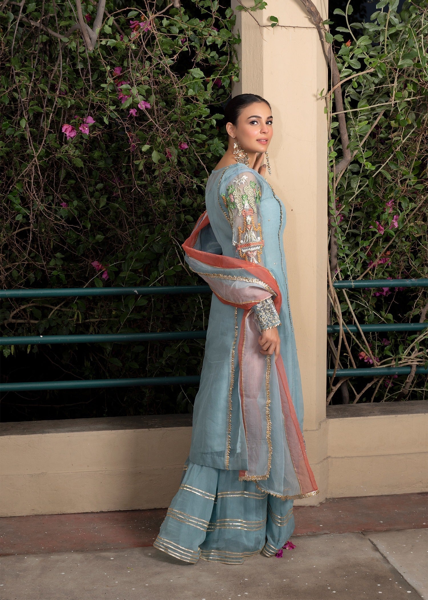 Hem Lotus Outfit Ice blue Women 4pcs