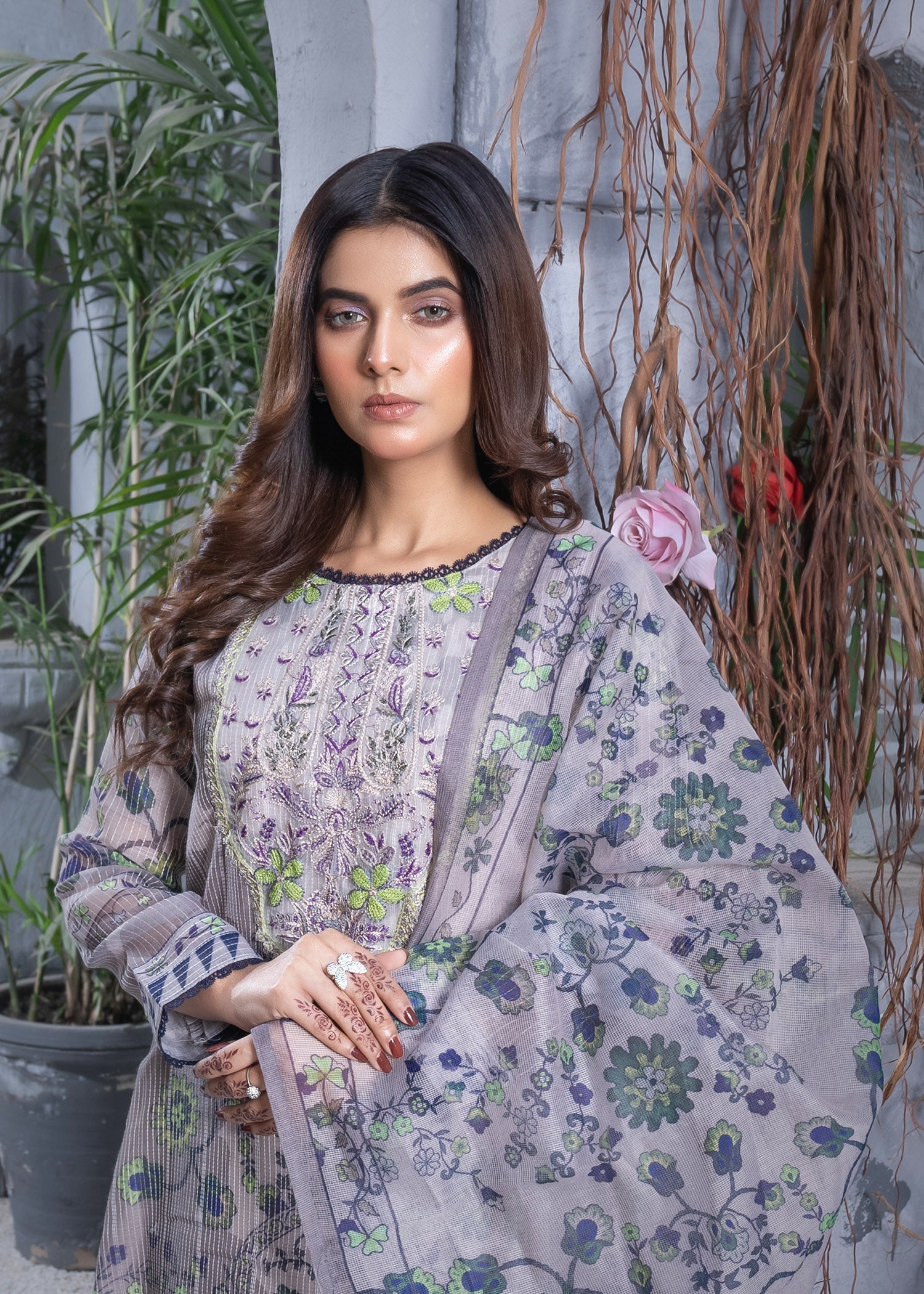 Tamanna E Libas DUSTY BLOOM Women 3pcs