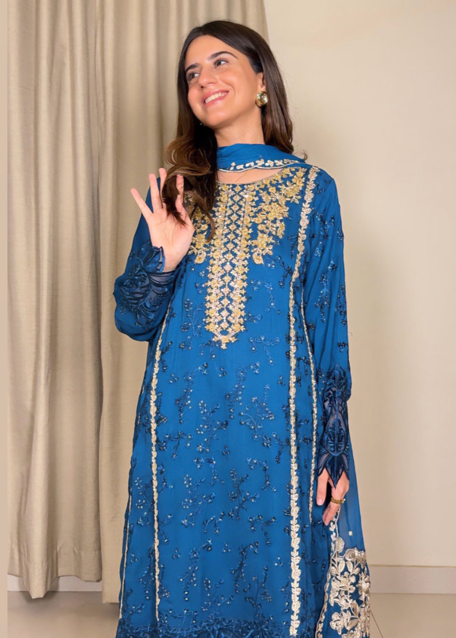 Ayesha B sapphire blue (suhaful) Women 3pcs