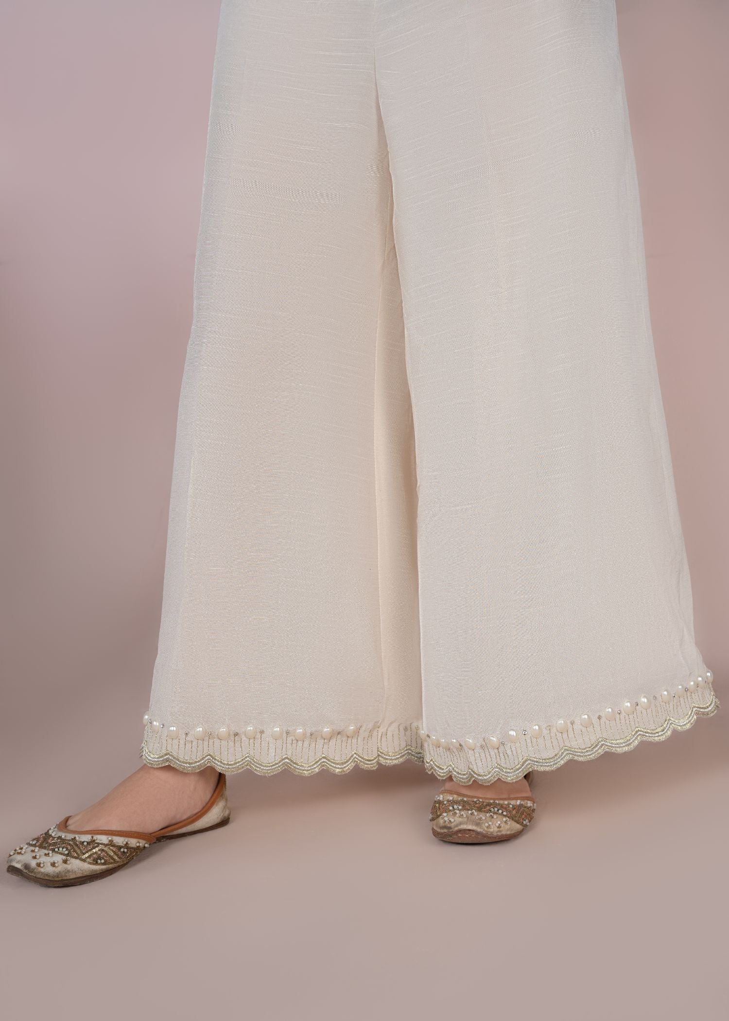 Rang-e-Meeras Ivory Pearls Pants Women 1pcs