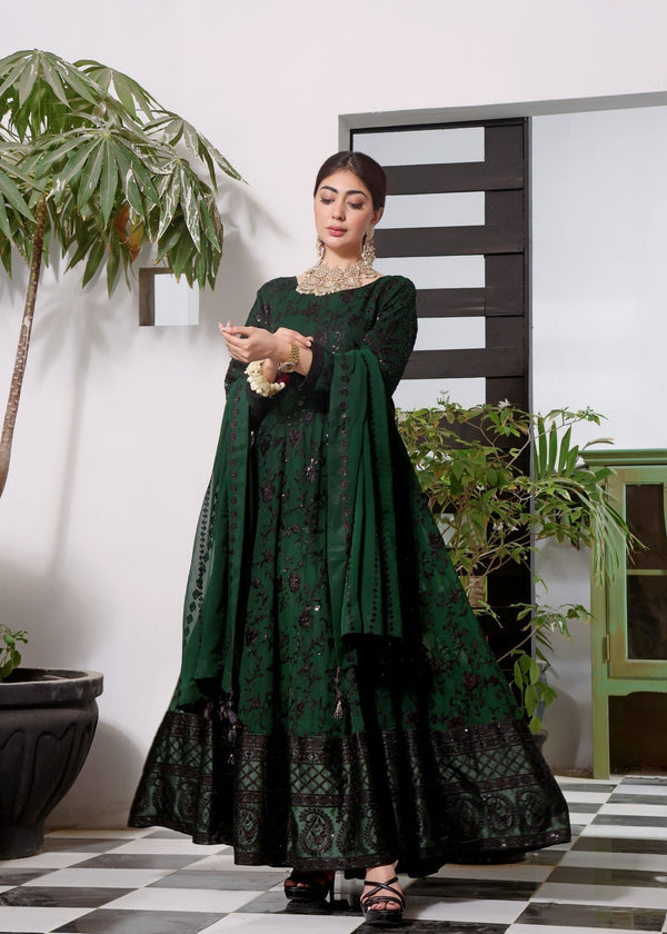 Abaan Zohan Siyaah Kaai Green Women 4pcs