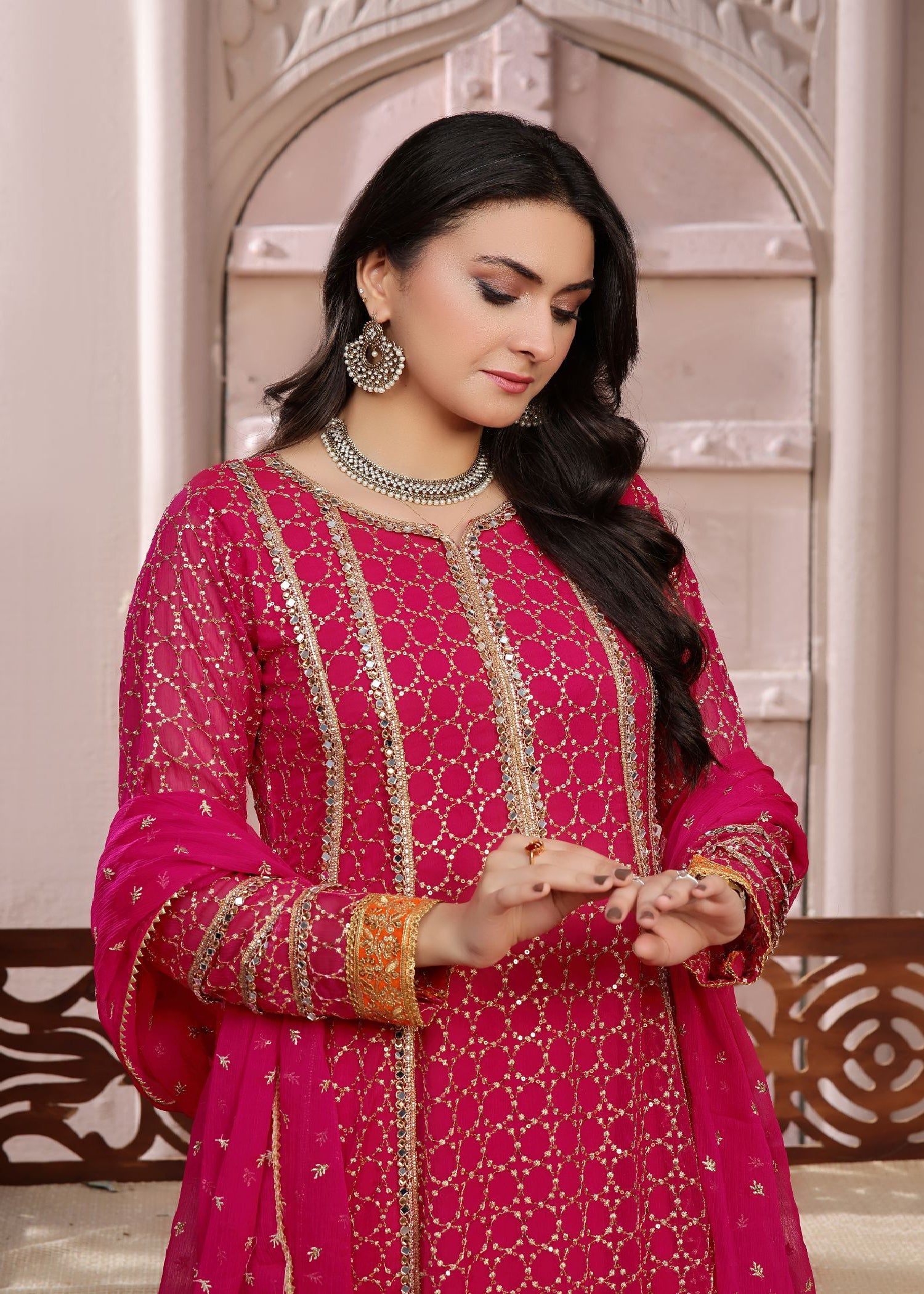 Ayesha Closet Shehzadi Pink Rose Women 3pcs