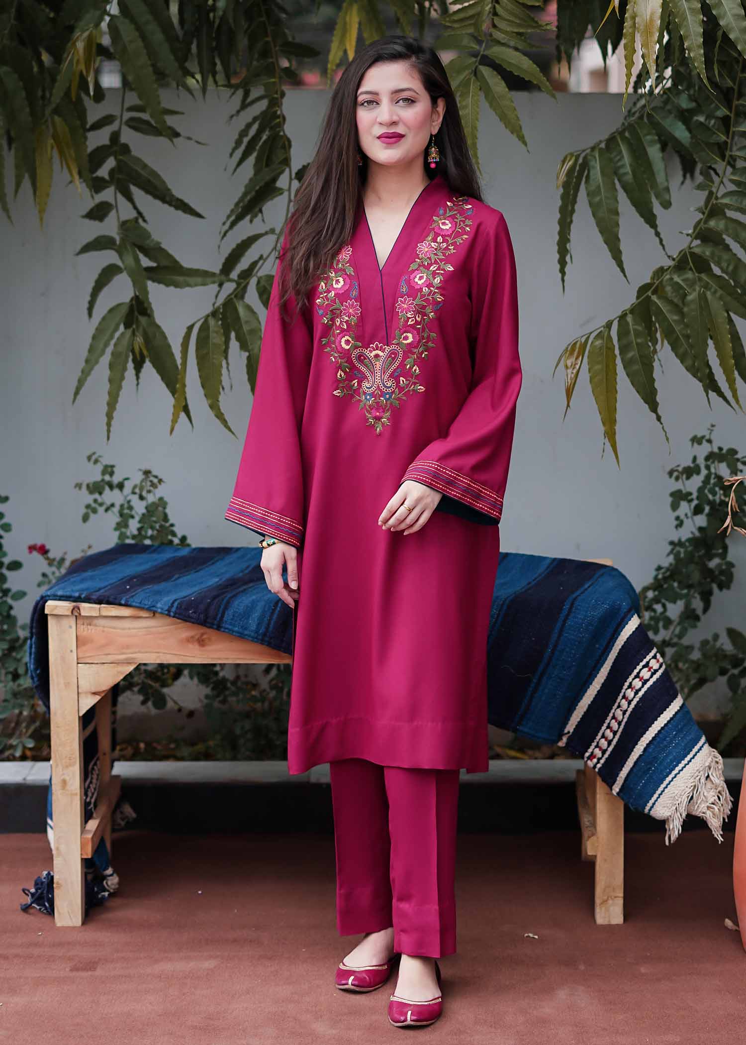 Aisling By Nirmal Deep Pink Women 2pcs