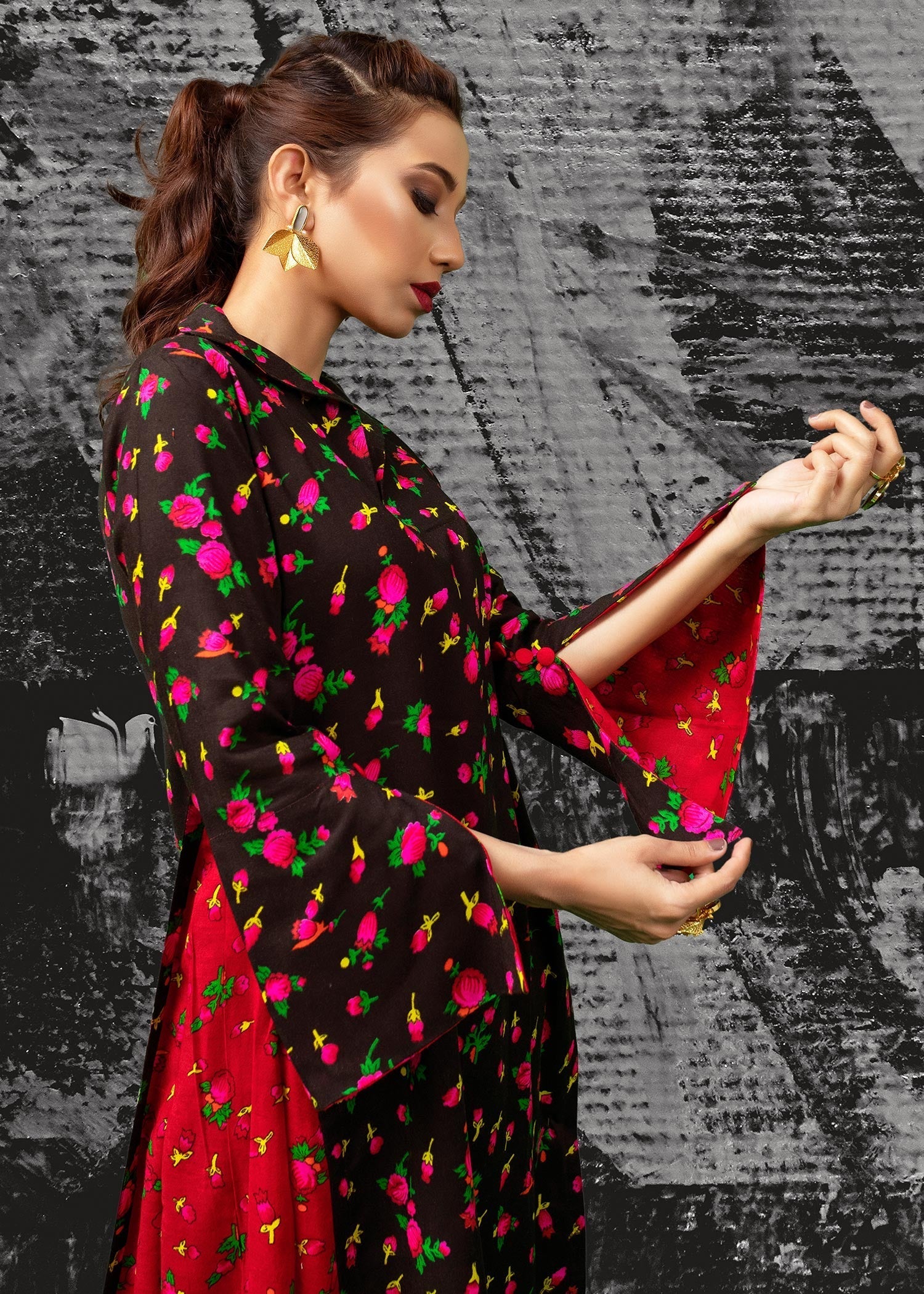 Nuqsh Pret Fiery Black NRN 006 Women 3pcs