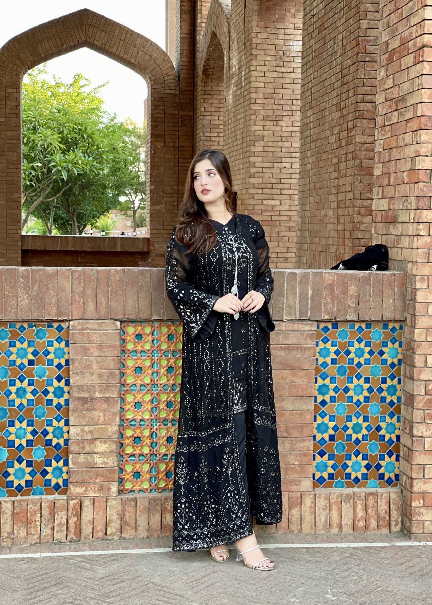 Rangoon Clothing Tajdar Midnight Black Women 4pcs