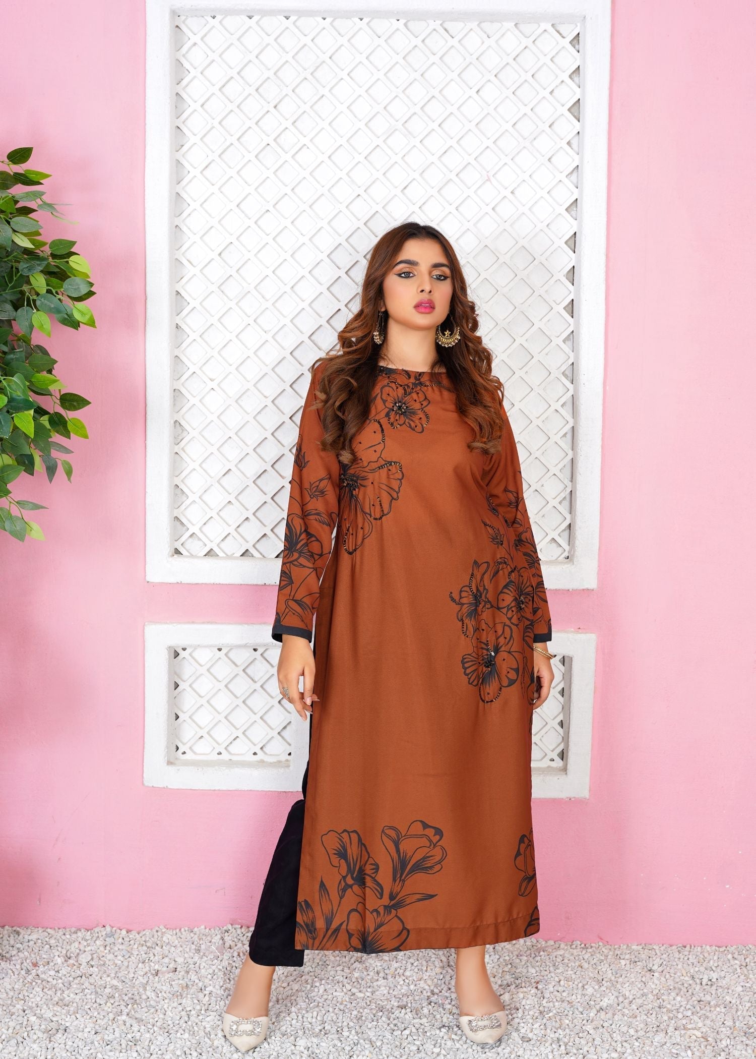 Athena Apparels Maeve: Hand Worked Long Shirt 367 Women 1pcs