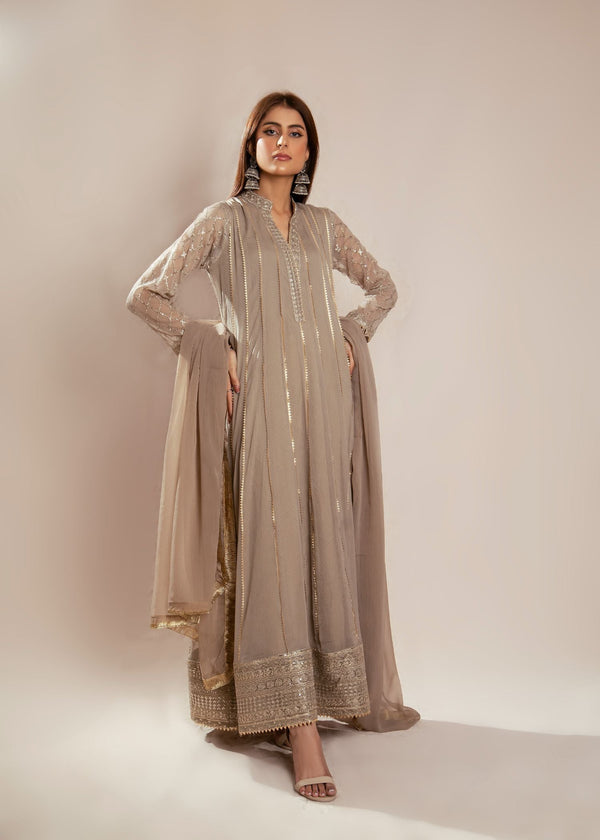 Manahils MAXI 106 DUSTY AFFAIR LIGHT BROWN Women 3pcs