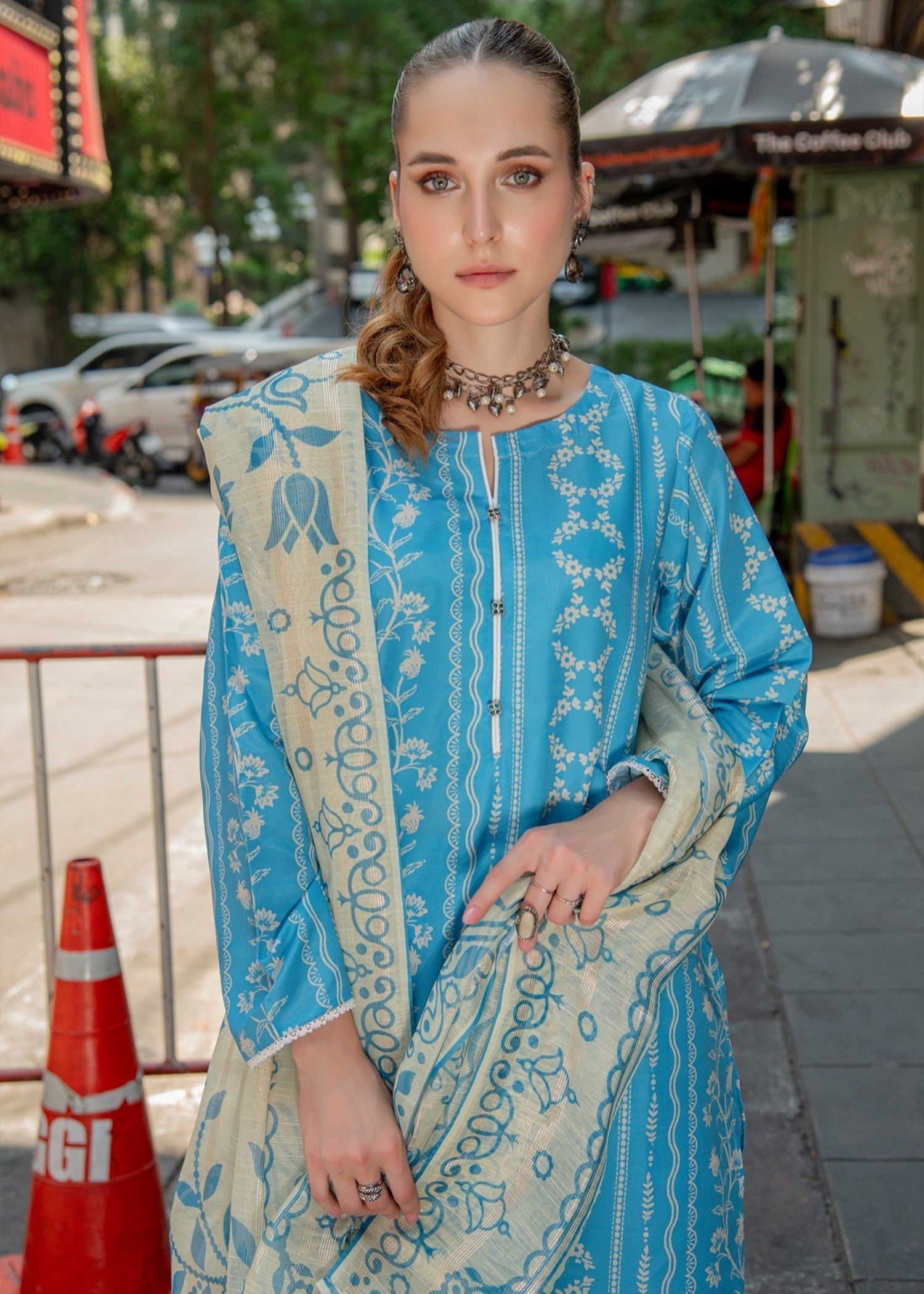 By-East Lawn Suit Printed (SBL) Women 3pcs