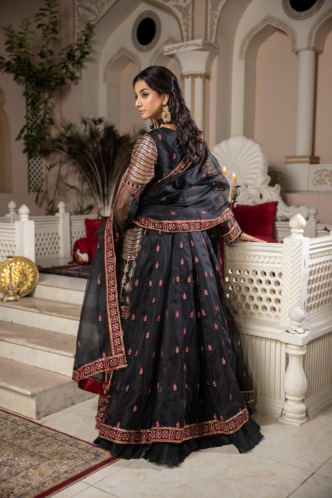 Shahjahan - Feel Royal SJ 23024 Black Maroon Women 3pcs