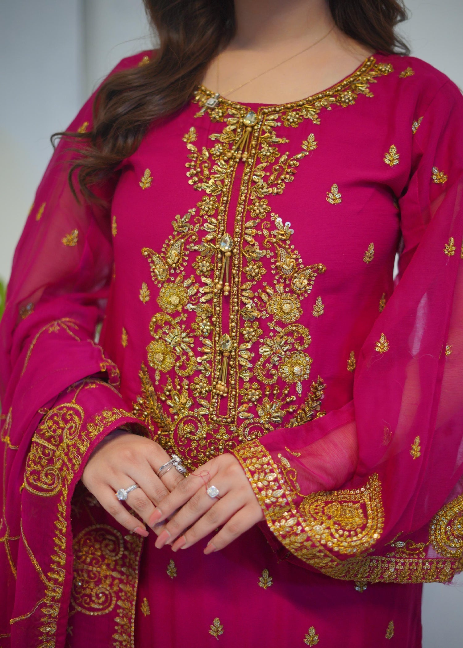 Rangoon Clothing Gulbahar Hotpink Women 3pcs