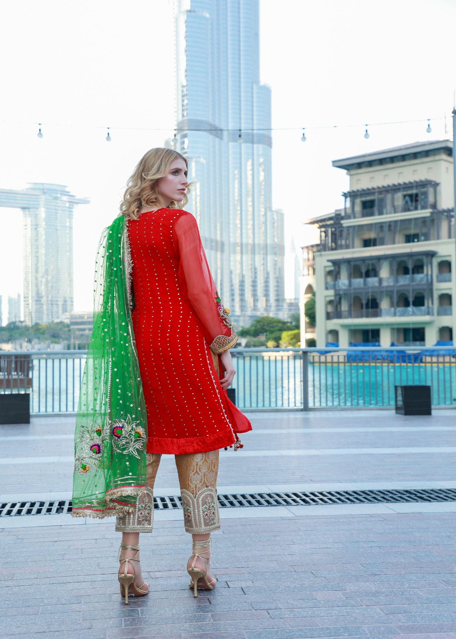 Khuda Baksh Creations Z 279 Red Women 4pcs