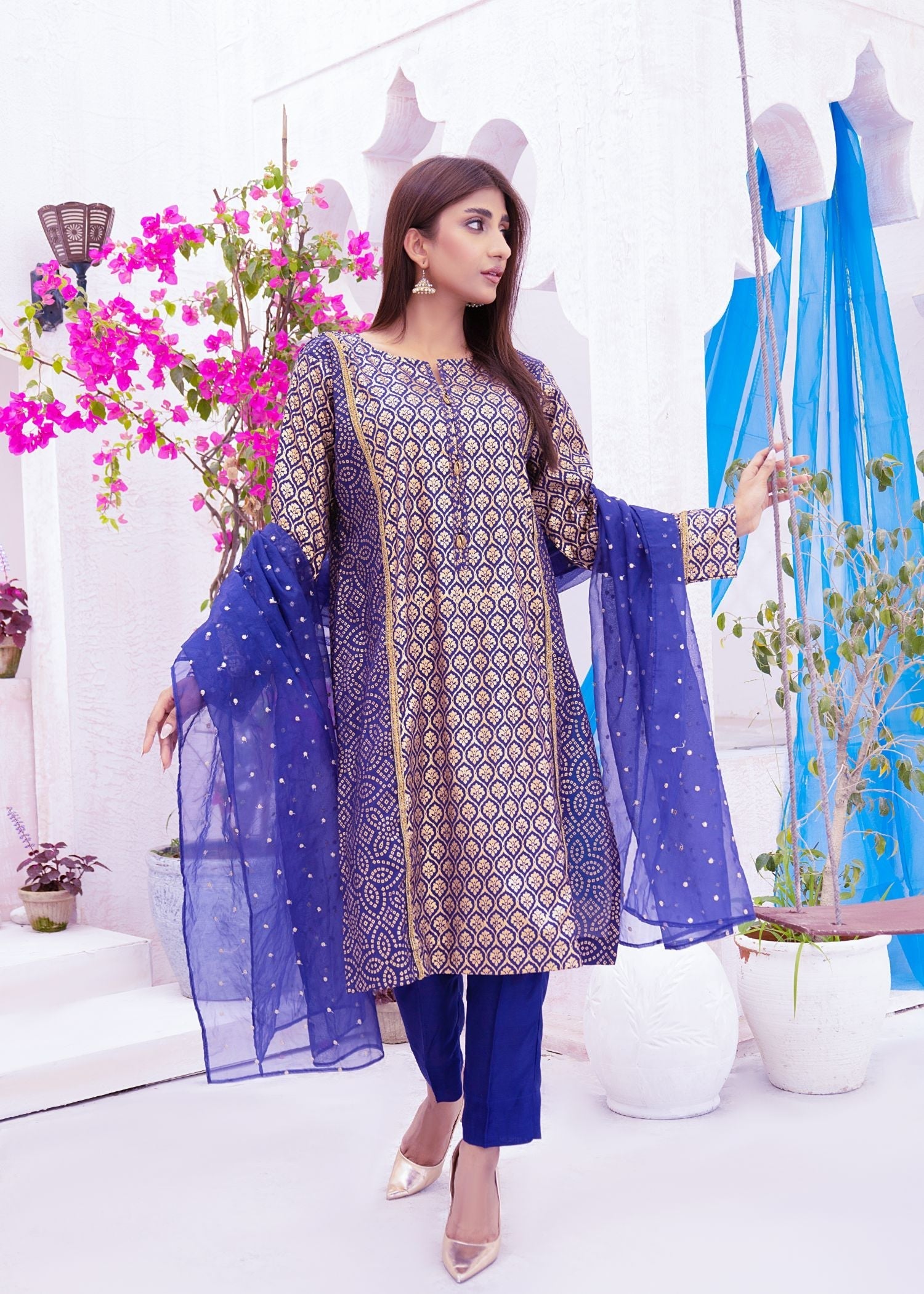 Alsiyab Roop Blue Women 3pcs