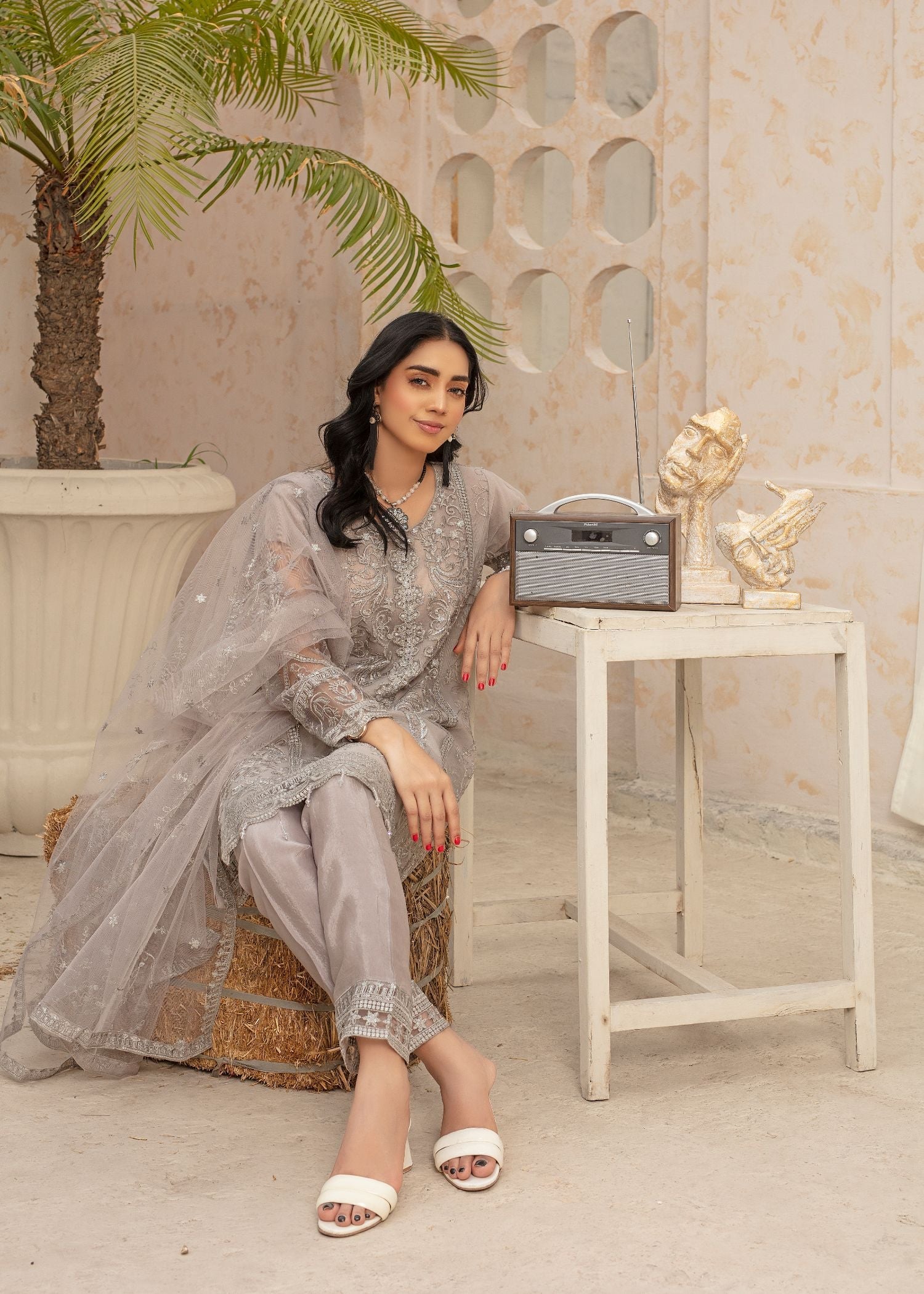 Pehnawa By Bin Akram’s SILVER SENSATION NET Women 3pcs