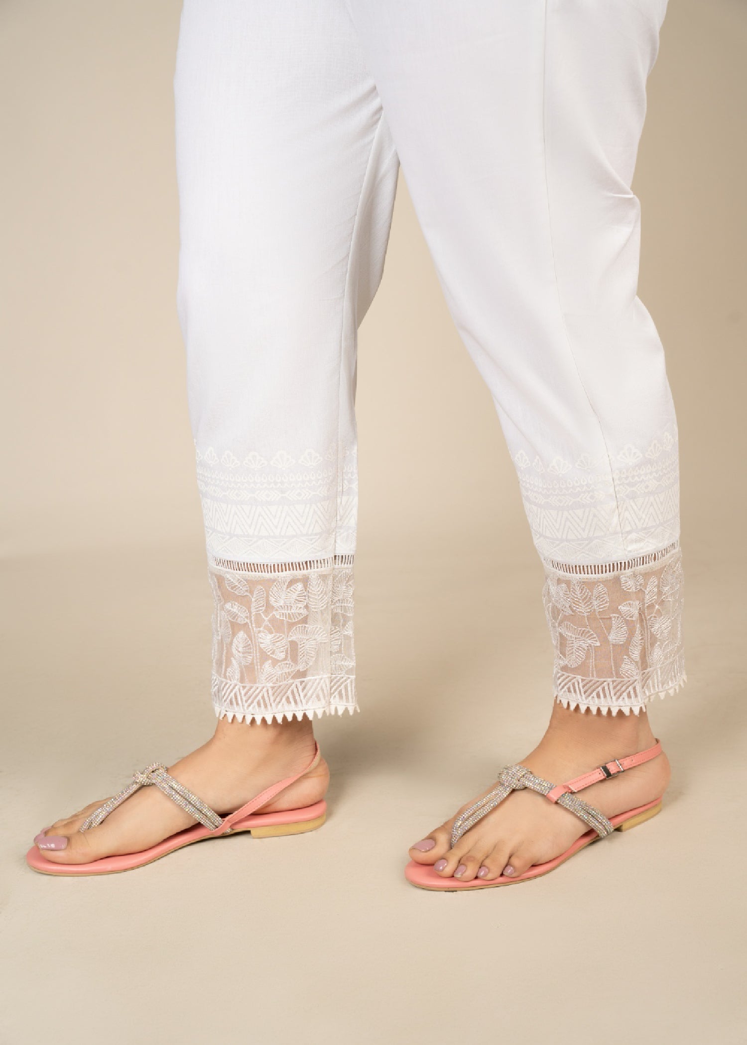 Punkh Trouser CT 63 White Women 1pcs