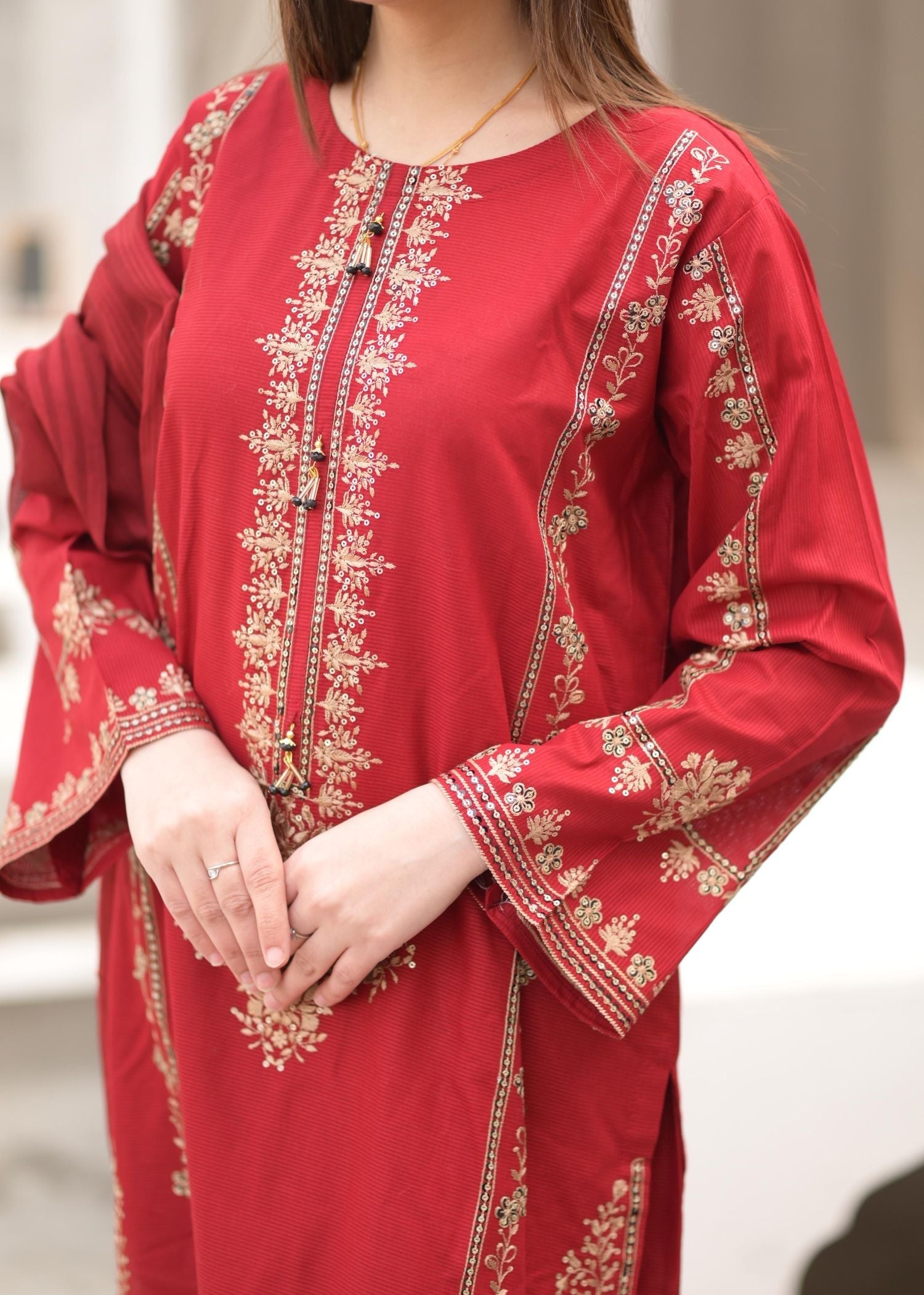 Rangoon Clothing Nazrana Maroon Women 3pcs