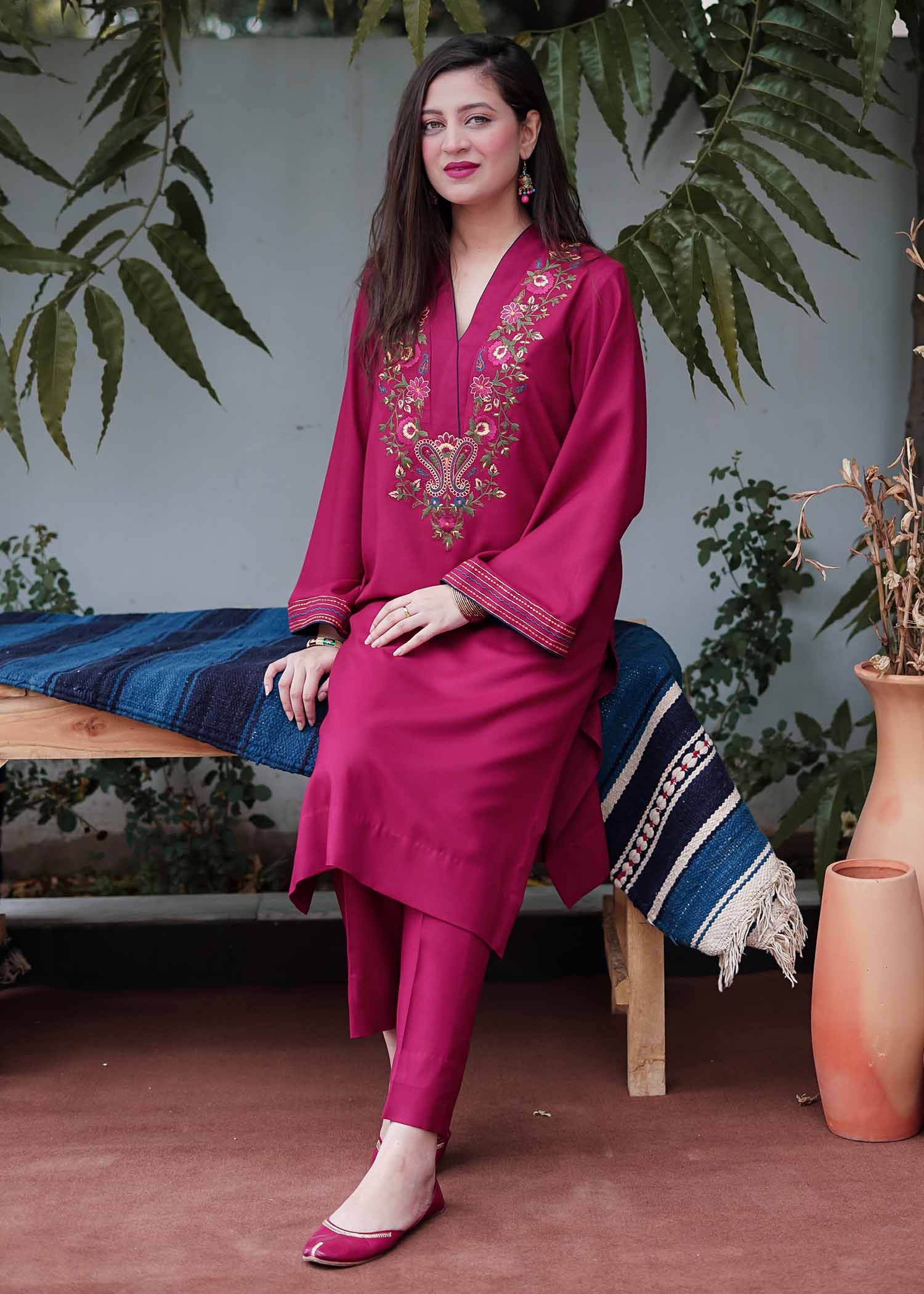 Aisling By Nirmal Deep Pink Women 2pcs