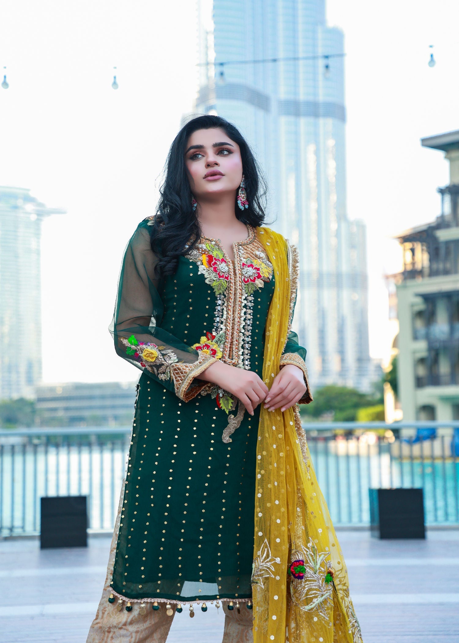 Khuda Baksh Creations Z 279 Green Women 4pcs