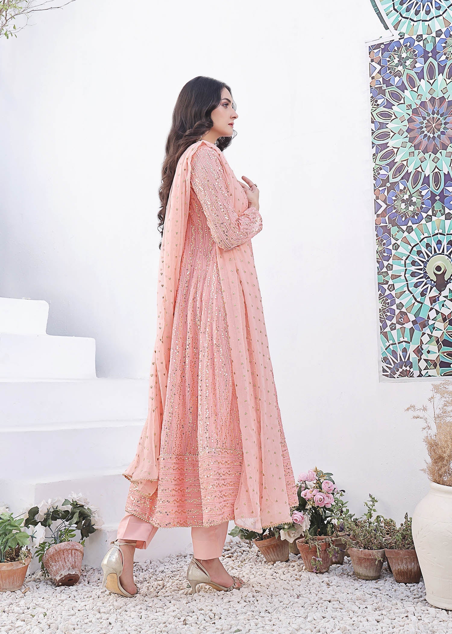 Ayesha Closet Resham Pink Blossom Women 3pcs