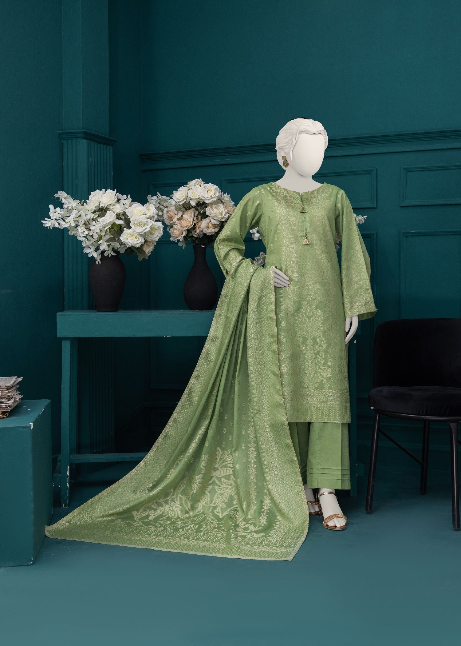 Narmin NPS3057 Jacquard Lawn Stitched Women 3pcs