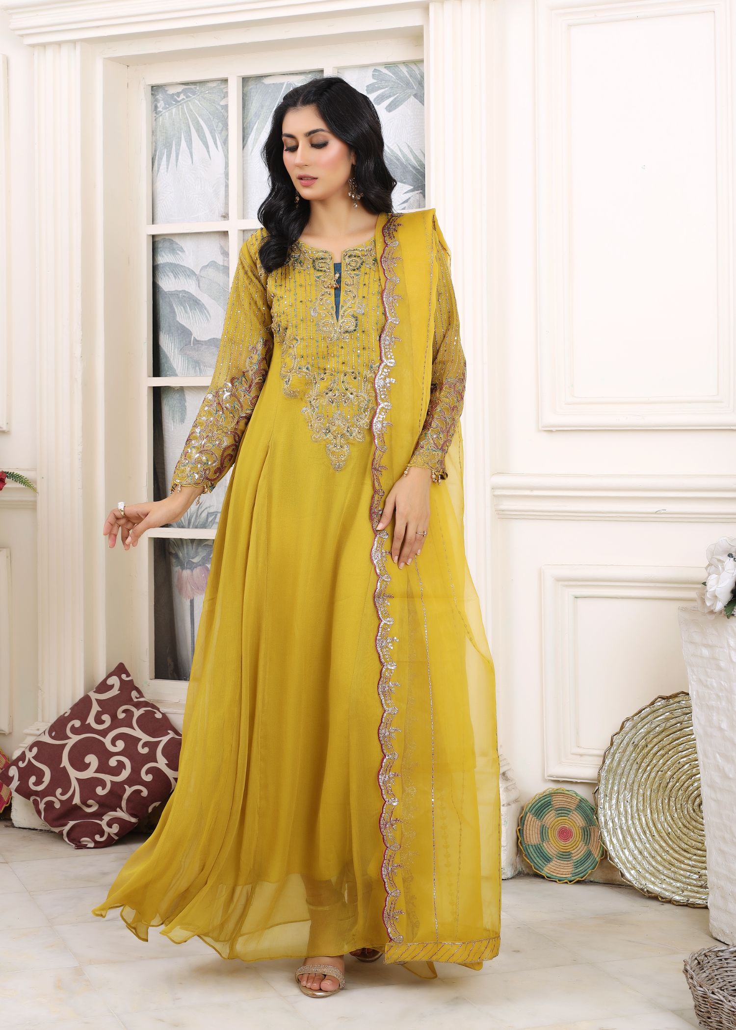 Pehnawa By Bin Akram’s SUNFLOWER SERENITY CHIFFON Women 3pcs