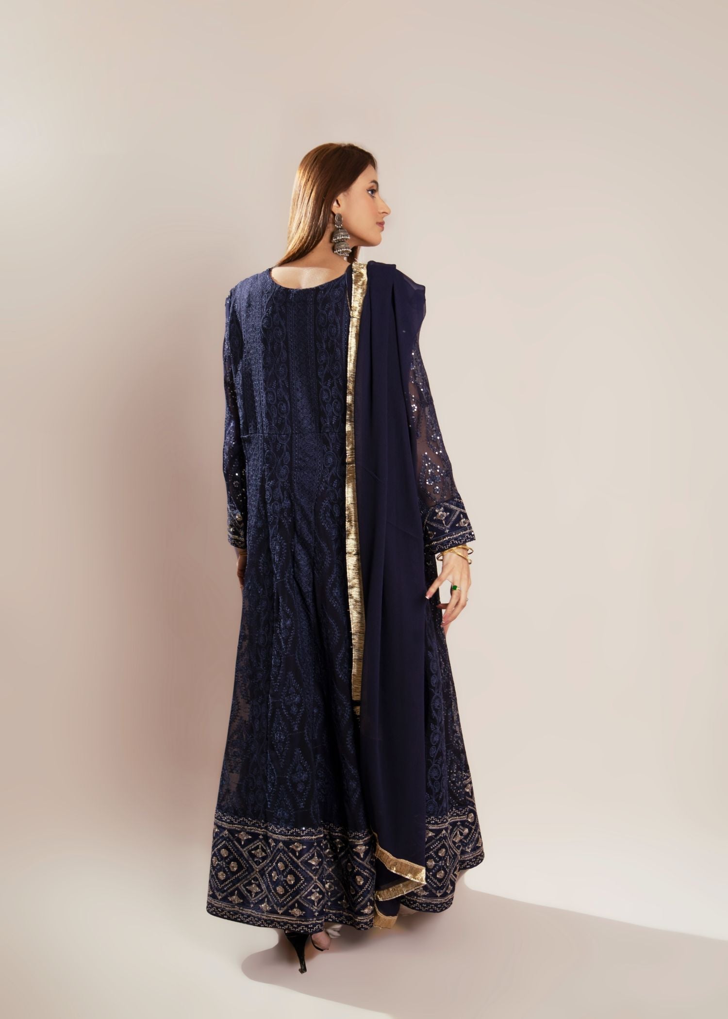 Manahils ANGRAKHA 099 MELANIE NAVY BLUE Women 3pcs