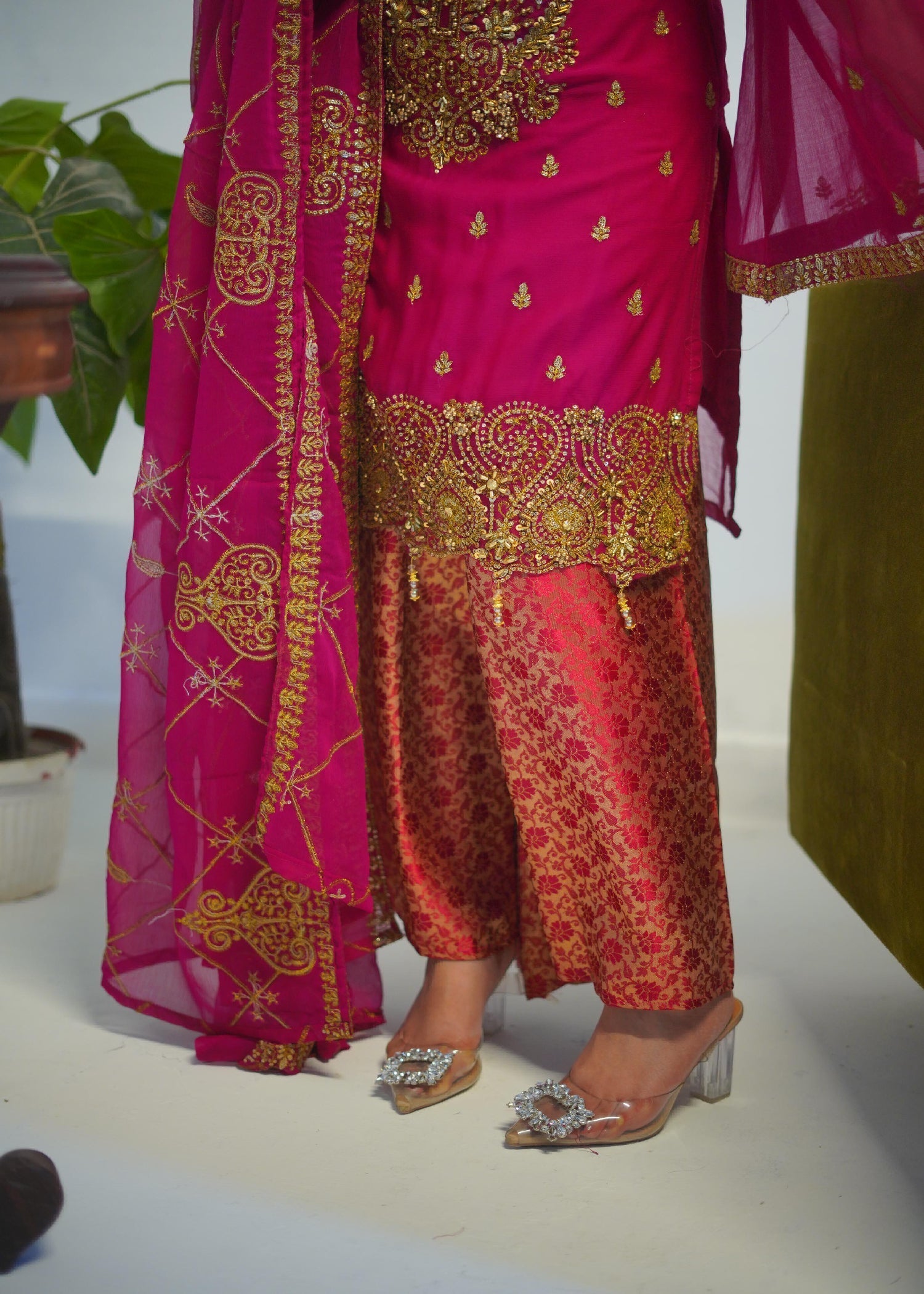 Rangoon Clothing Gulbahar Hotpink Women 3pcs