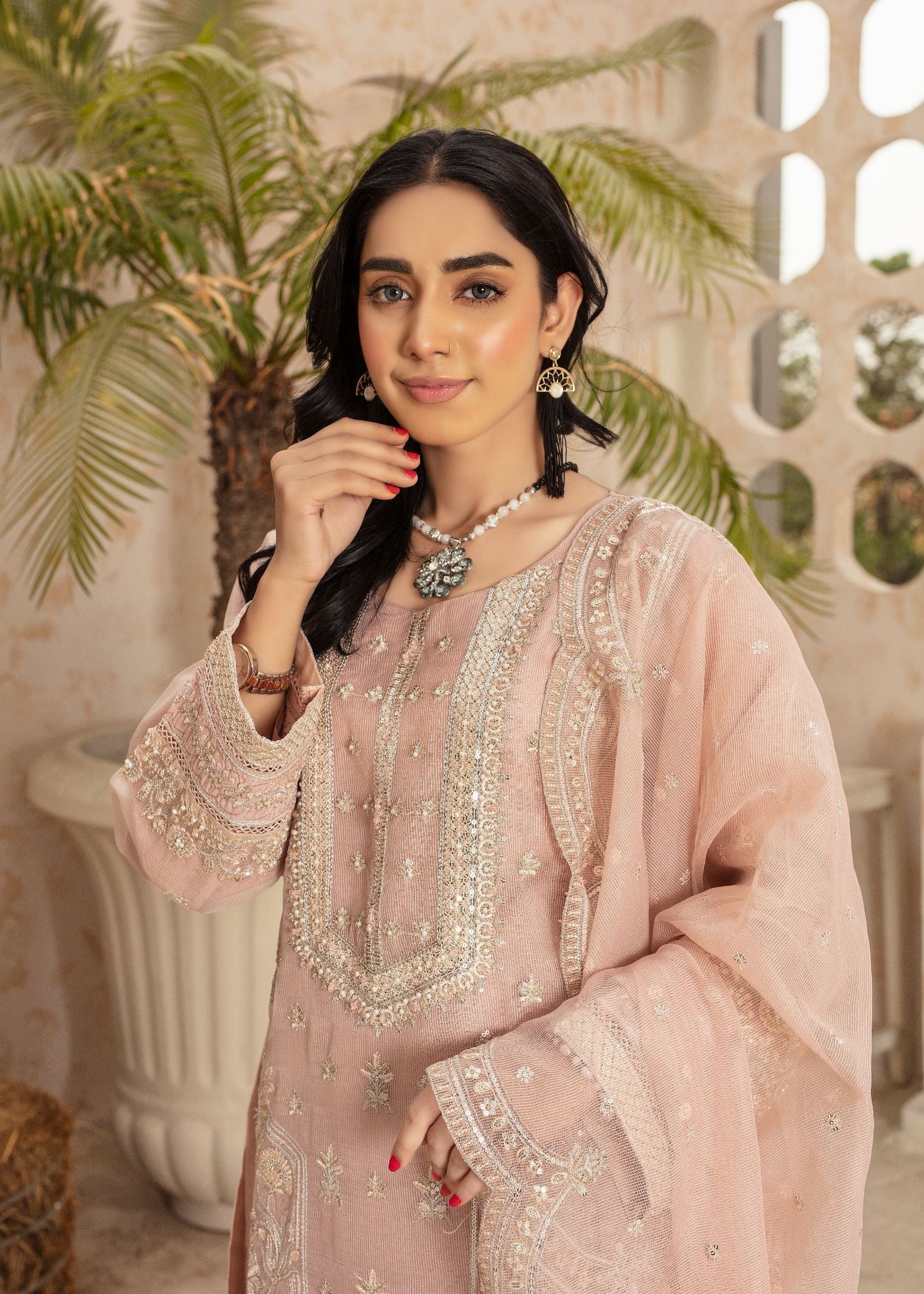 Pehnawa By Bin Akram’s SADABAHAR KHADDI NET Women 3pcs