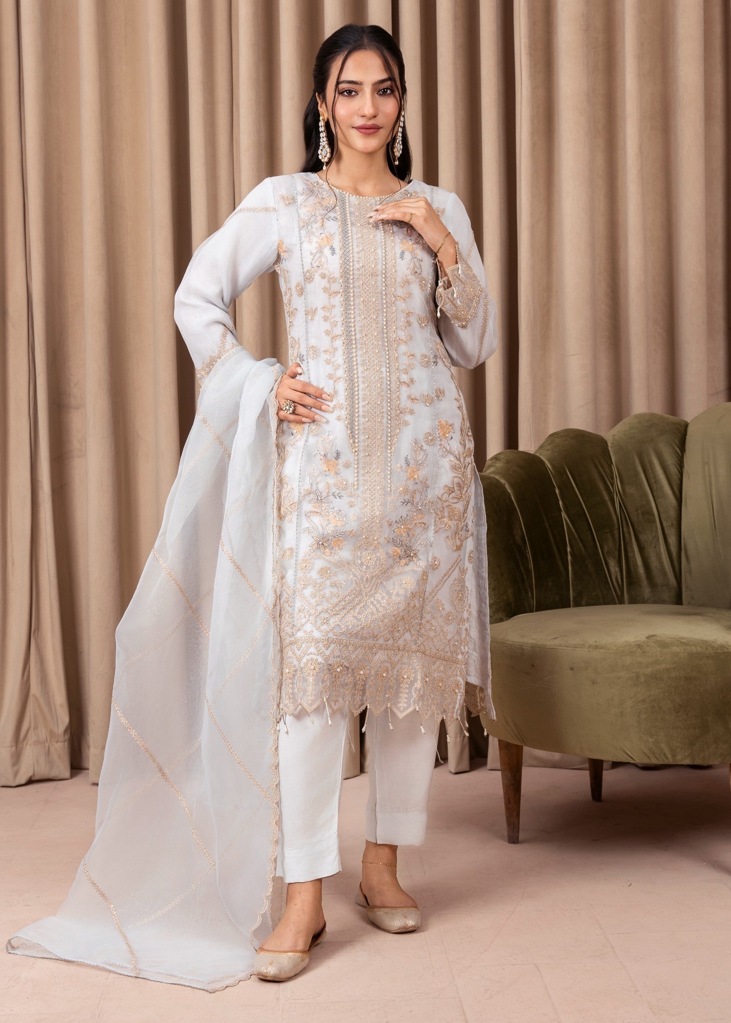 Alliyas_By_Farooqkhalid A 272 Ice Blue Women 3pcs