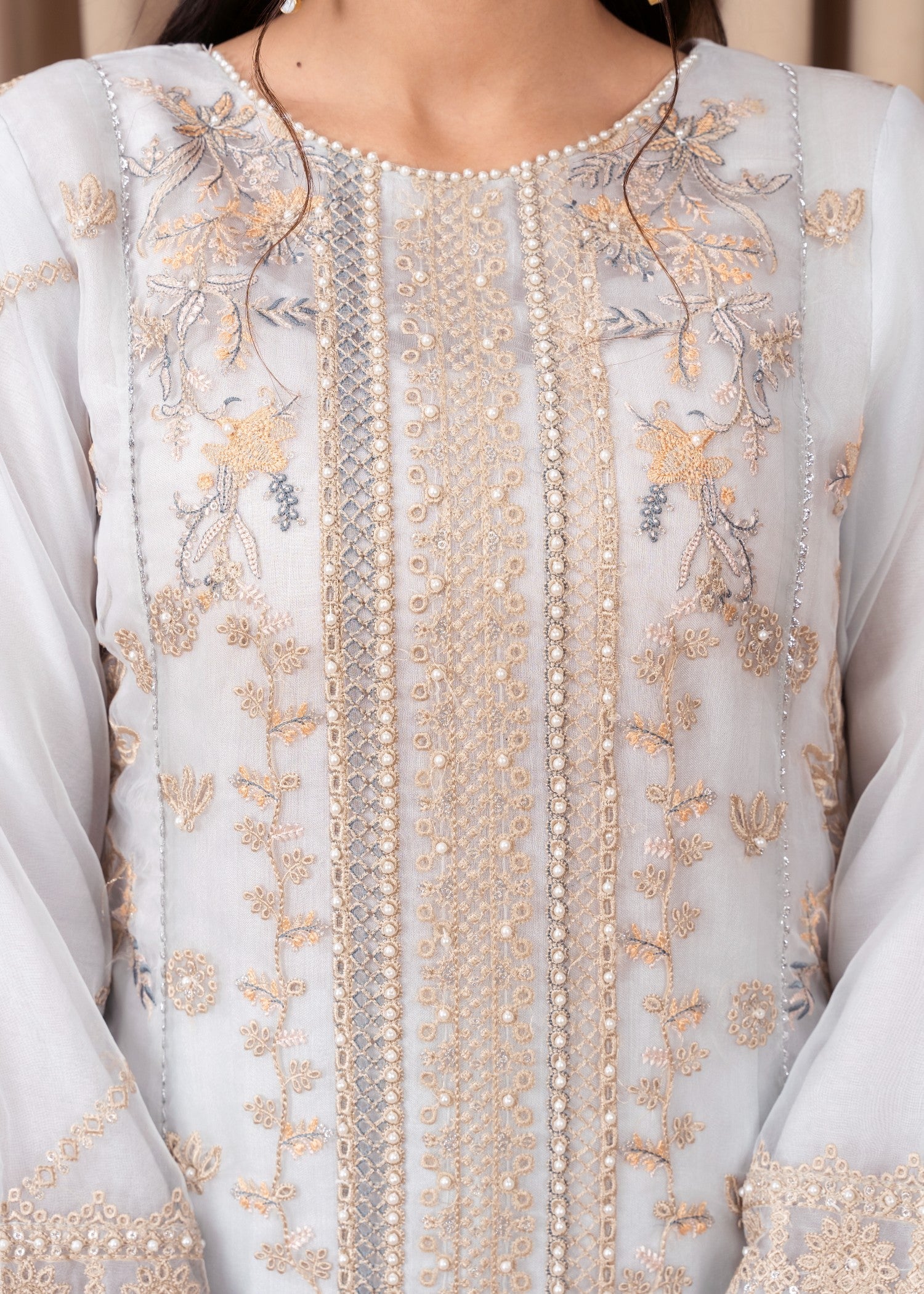 Alliyas_By_Farooqkhalid A 272 Ice Blue Women 3pcs