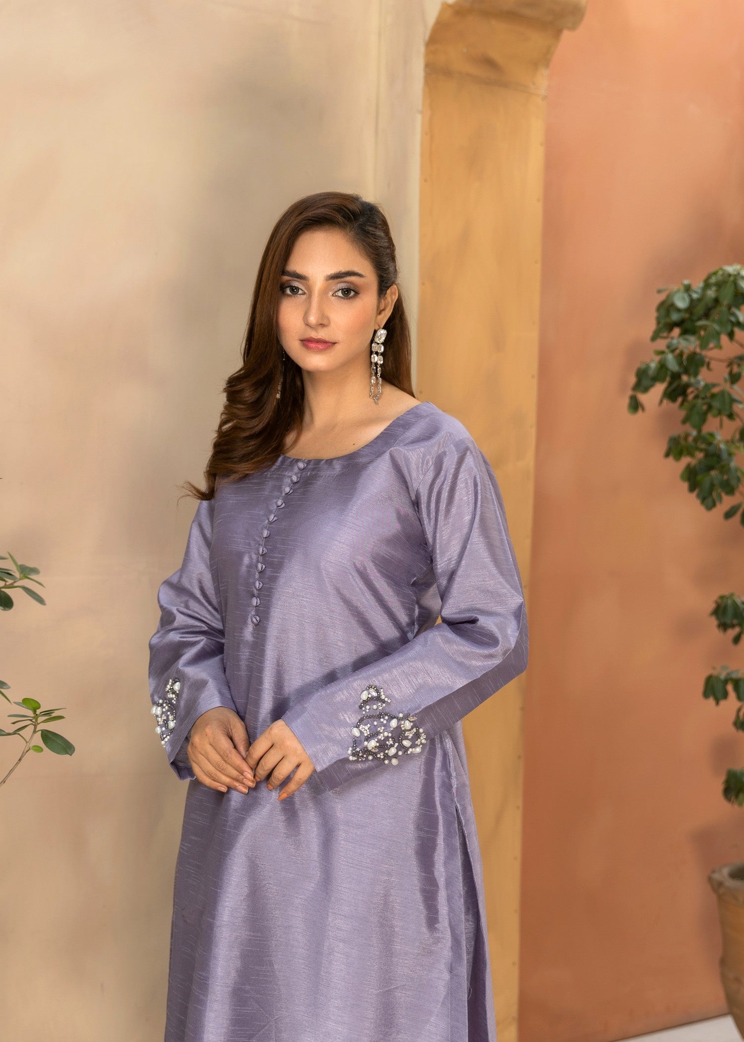Insiya By Saira Jawad Lilac with Handwork Women 2pcs