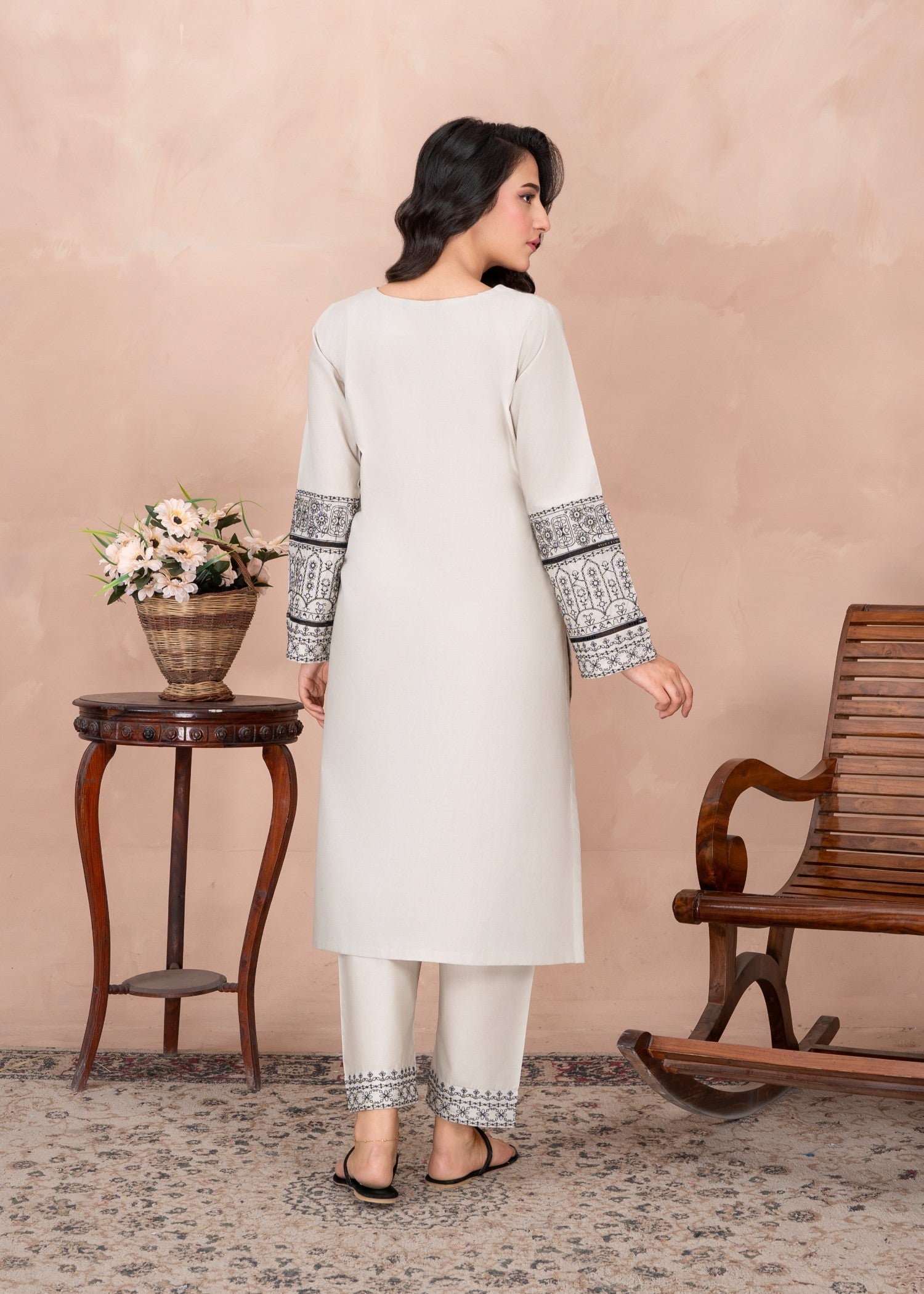 Abeera Serene Elegance – Premium Embroidered Cotton Collection (Art No. AB 043) Women 2pcs