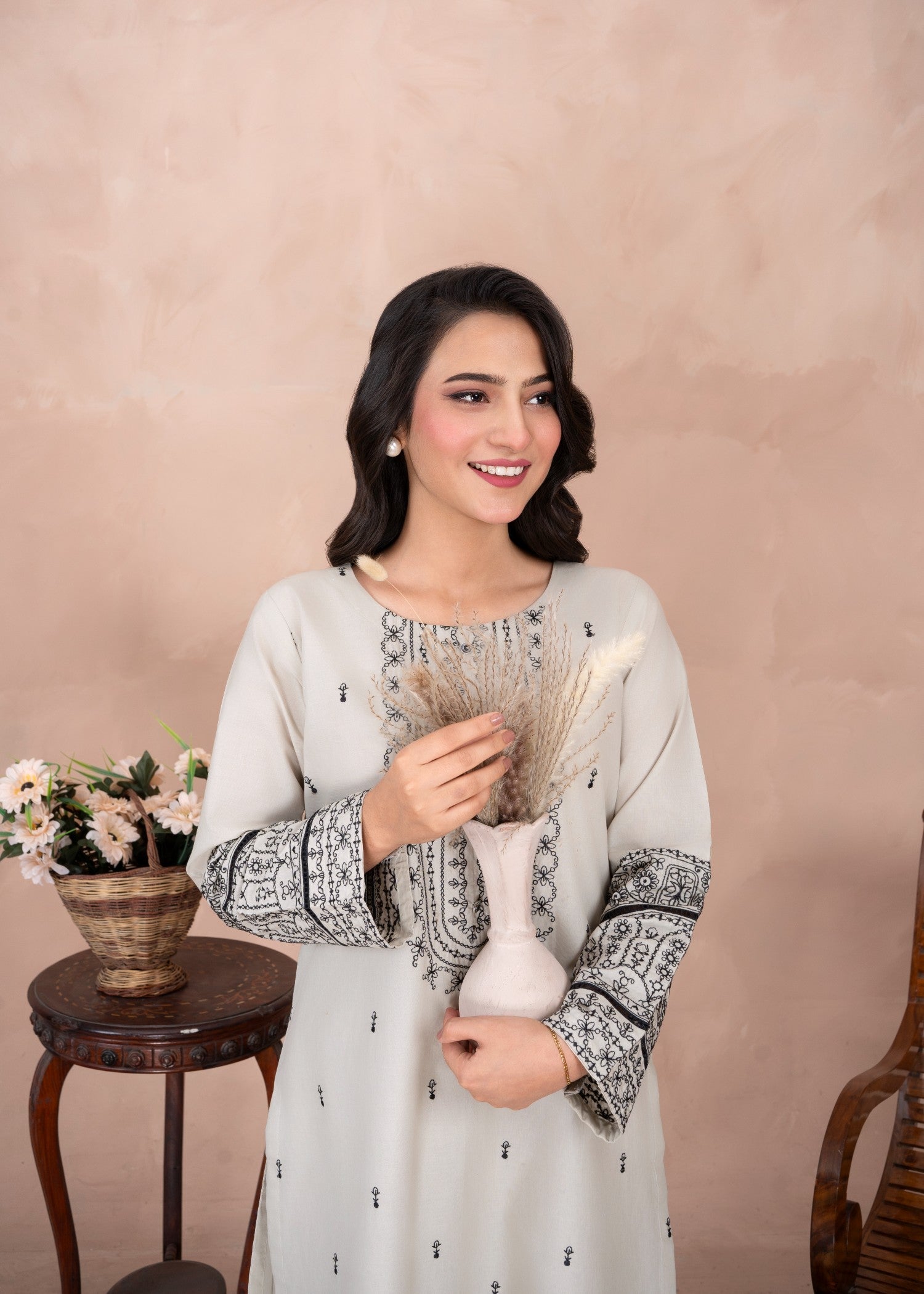 Abeera Serene Elegance – Premium Embroidered Cotton Collection (Art No. AB 043) Women 2pcs