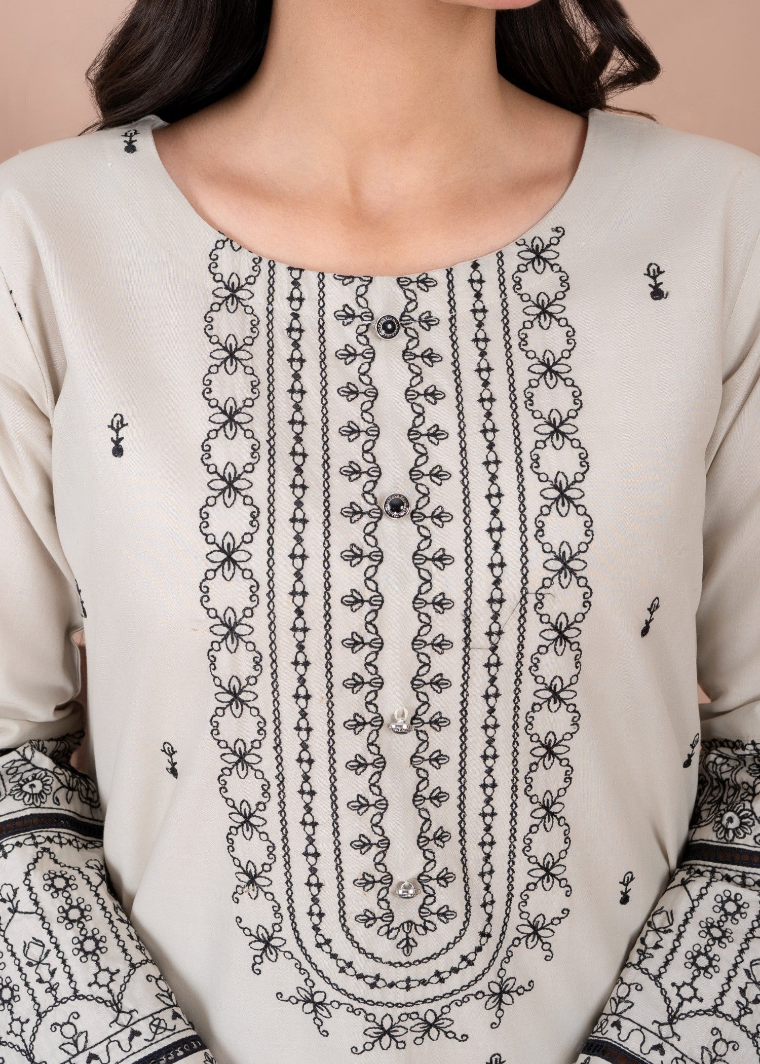 Abeera Serene Elegance – Premium Embroidered Cotton Collection (Art No. AB 043) Women 2pcs