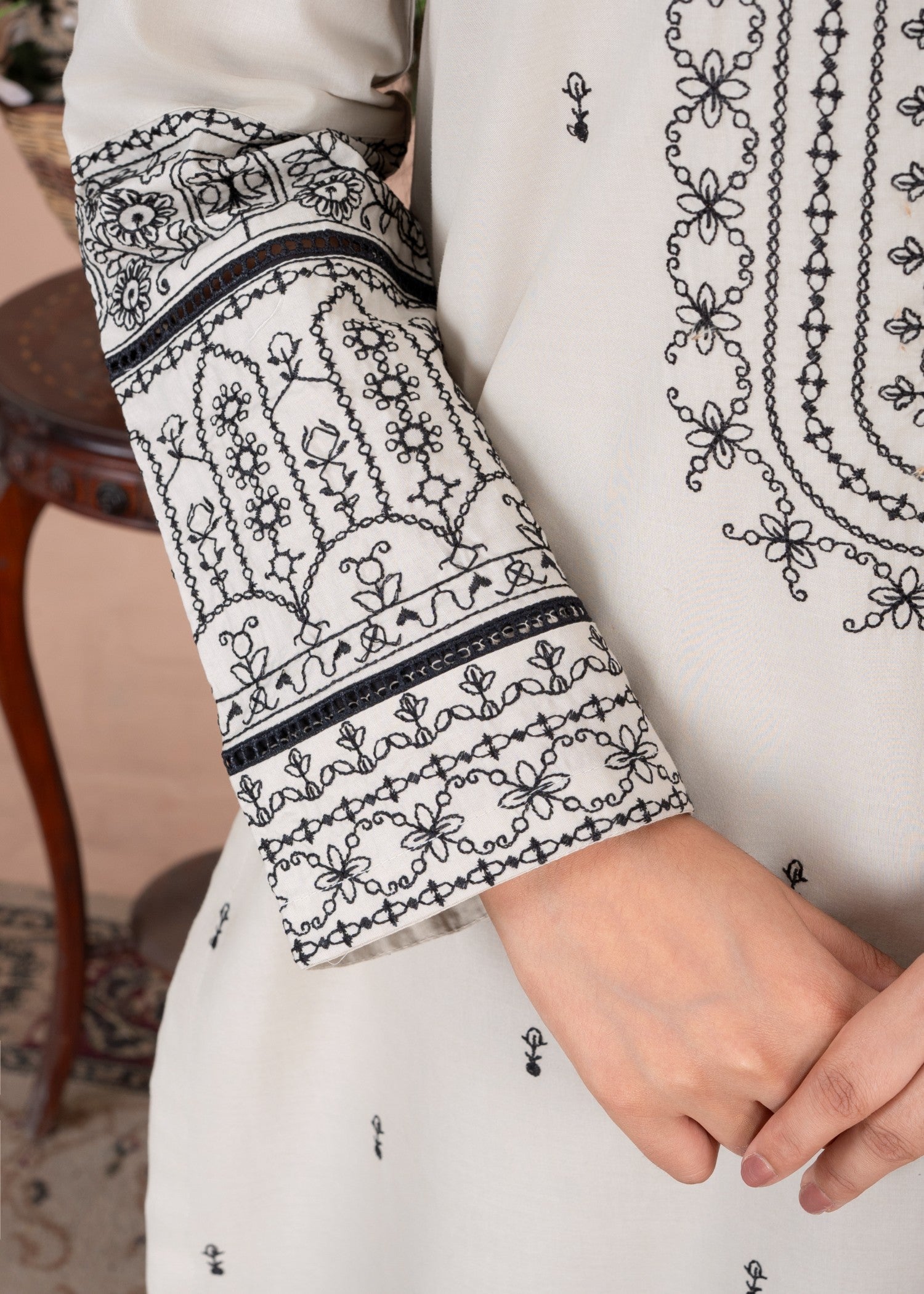 Abeera Serene Elegance – Premium Embroidered Cotton Collection (Art No. AB 043) Women 2pcs