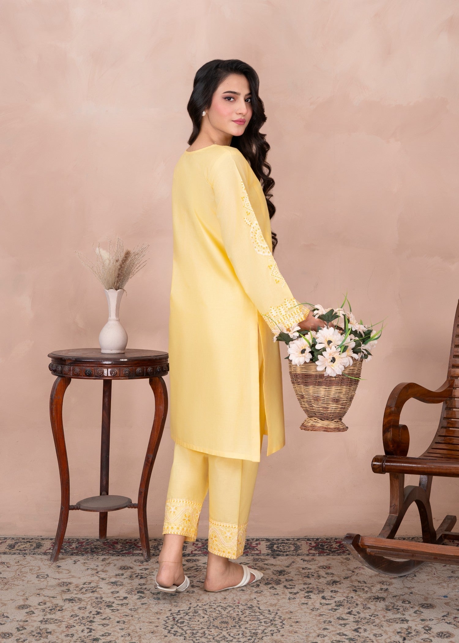 Abeera Royal Aura – Embroidered Cotton with Long Shirt (Art No. AB 078) Women 2pcs