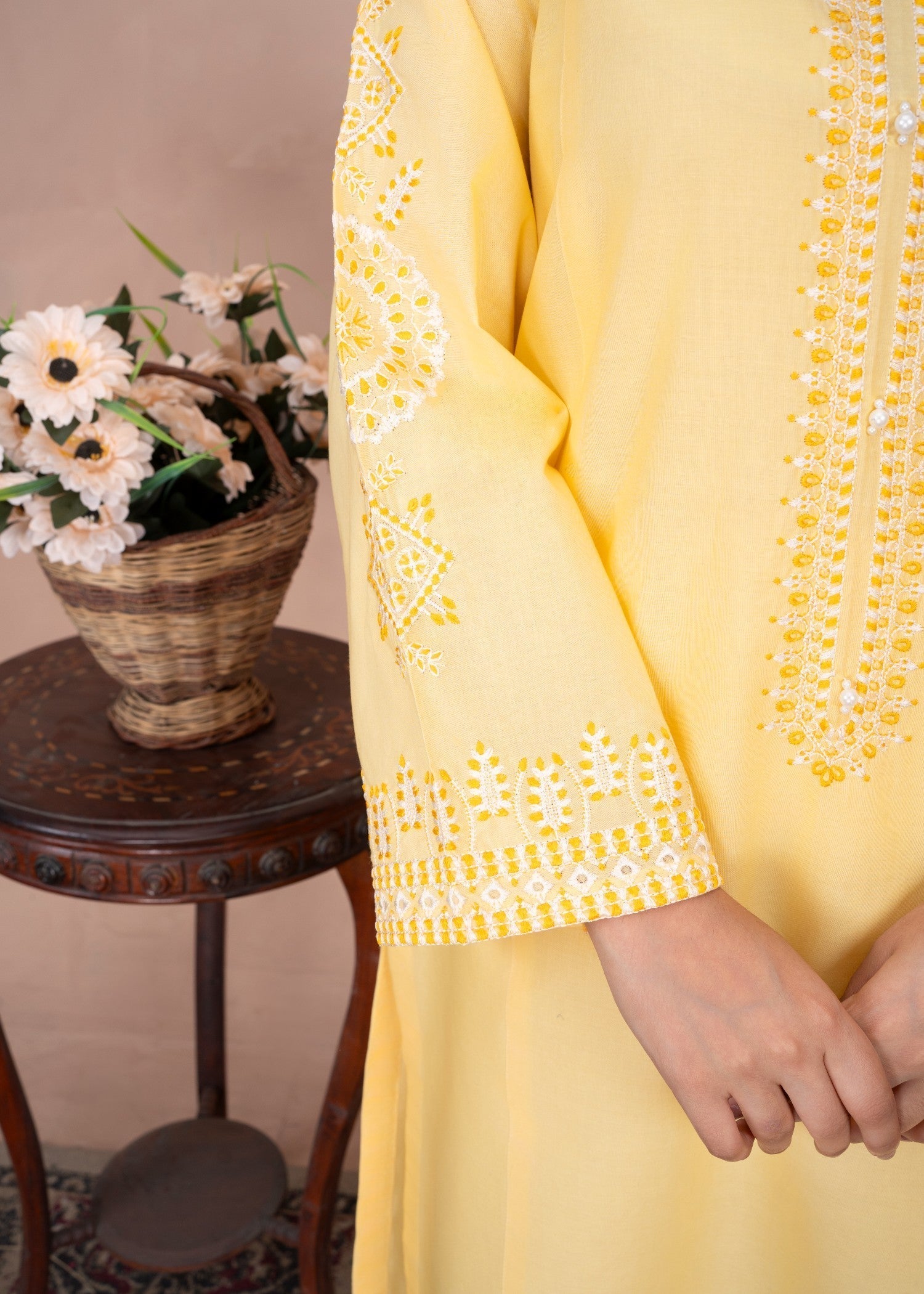 Abeera Royal Aura – Embroidered Cotton with Long Shirt (Art No. AB 078) Women 2pcs