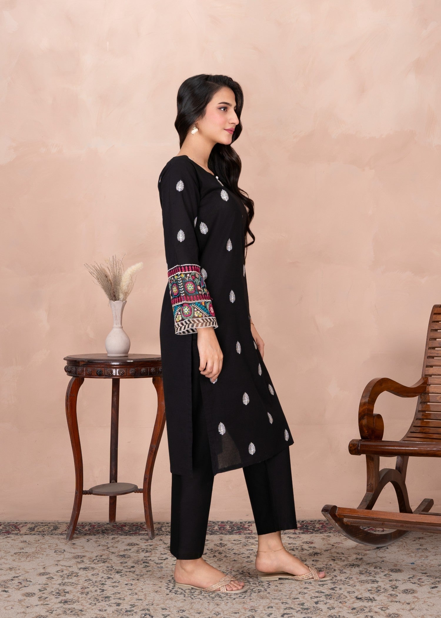 Abeera Graceful Horizons – Embroidered Cotton Ensemble (Art No. AB 093) Women 2pcs